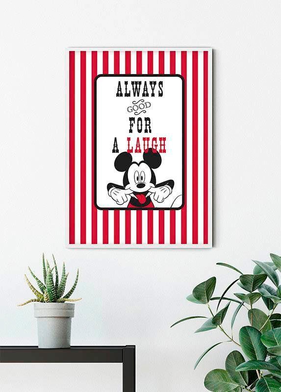 Komar Bild »Mickey Mouse Laugh«, Disney, (1 St.), Wandbild zur Dekoration im Kinderzimmer - ohne Rahmen