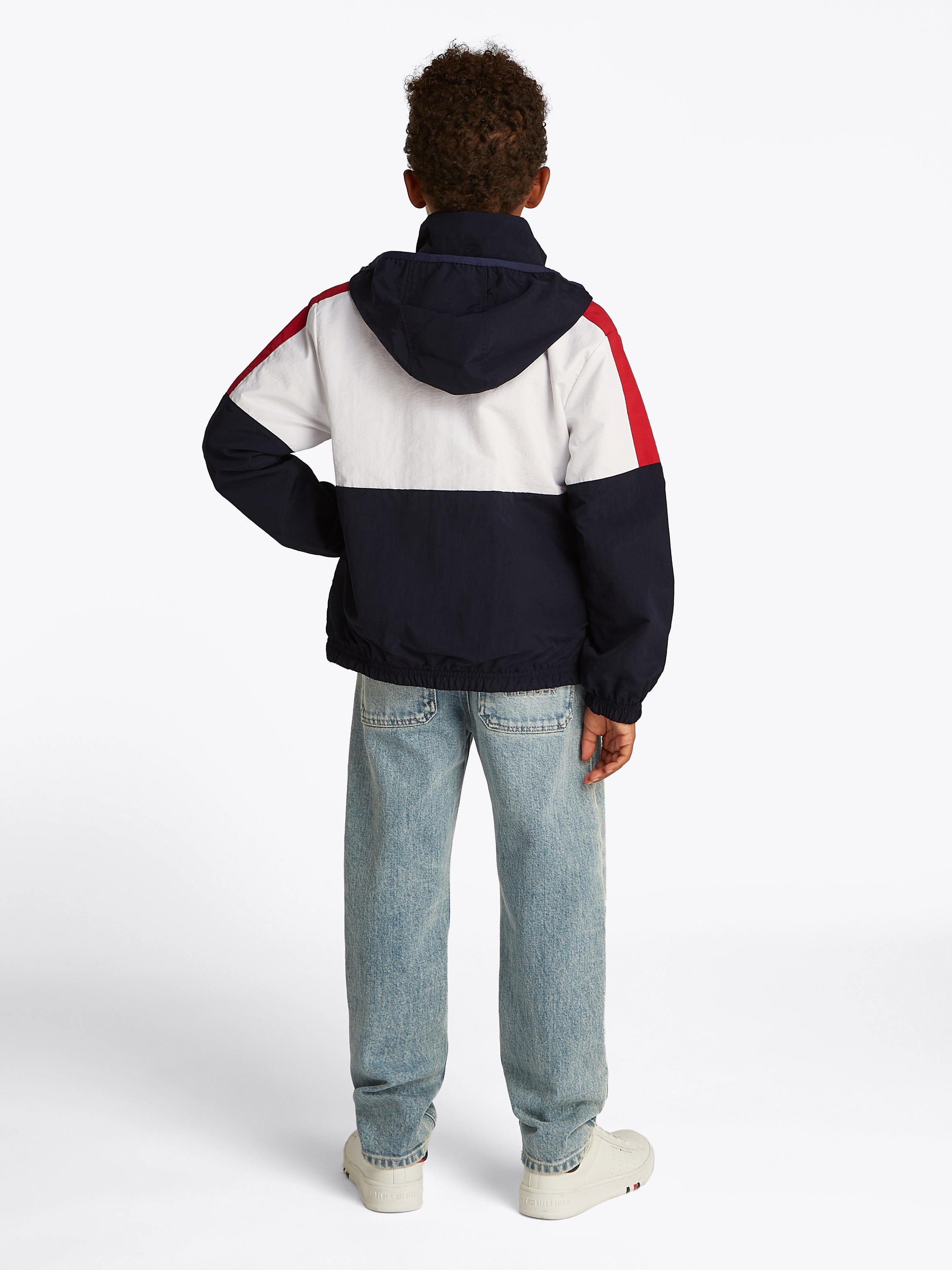 Tommy Hilfiger Outdoorjacke »COLOURBLOCK REVERSIBLE JACKET«, mit Kapuze, im Colorblock-Design