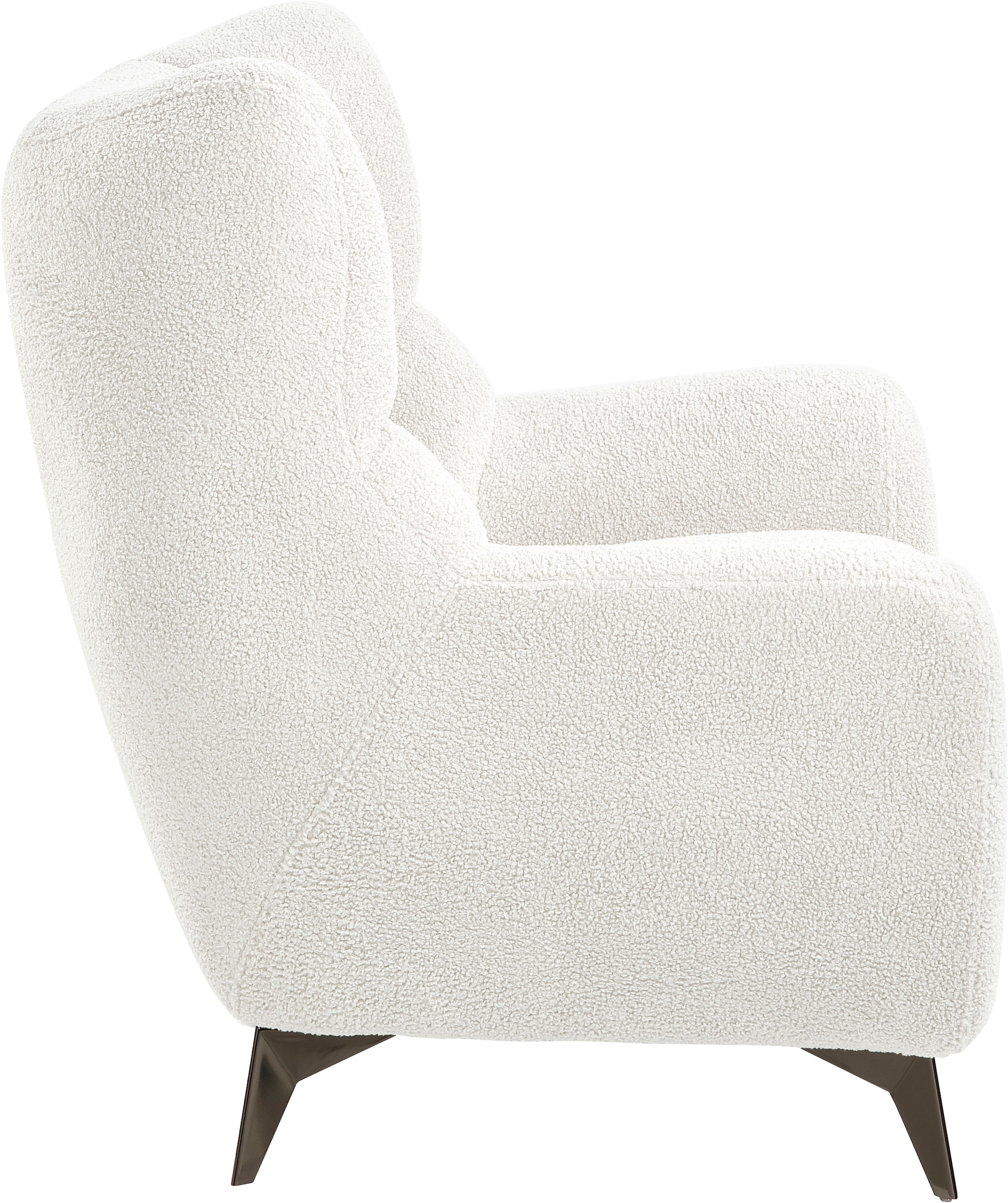 ATLANTIC home collection Sessel »Shawn«, mit Federkern, trendy Bezug mit Teddyoptik
