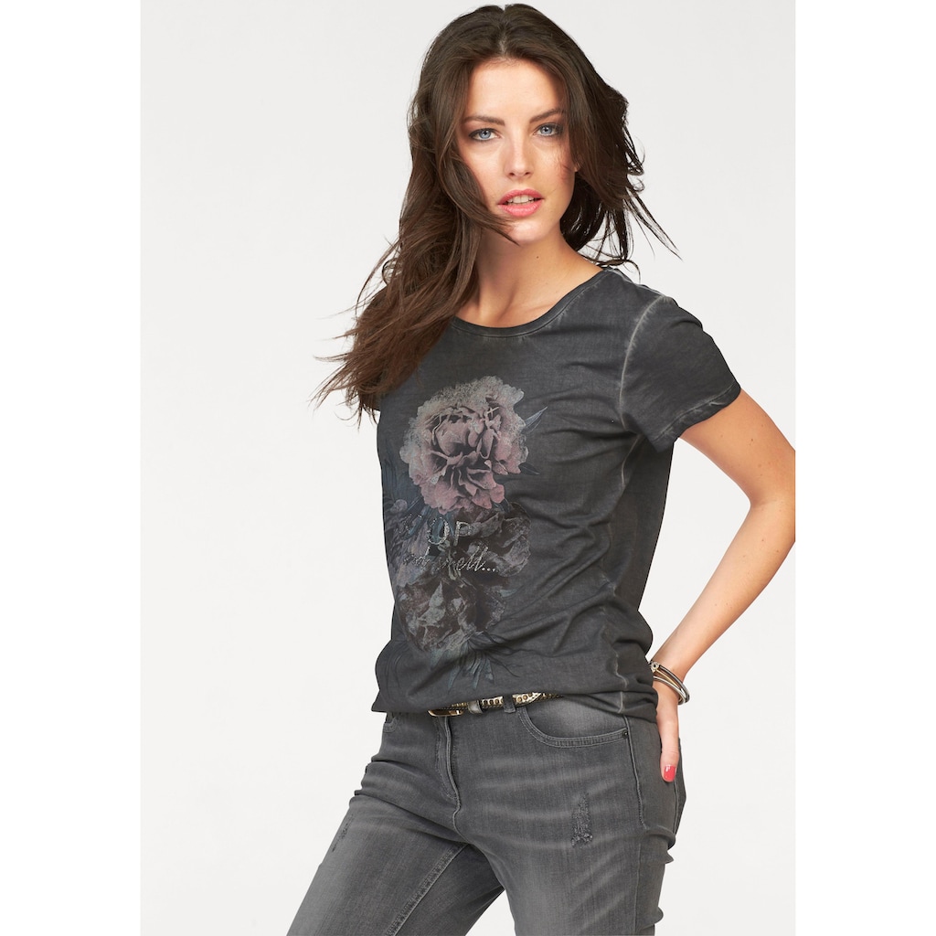 Aniston CASUAL T-Shirt, mit Oil dyed-Waschung