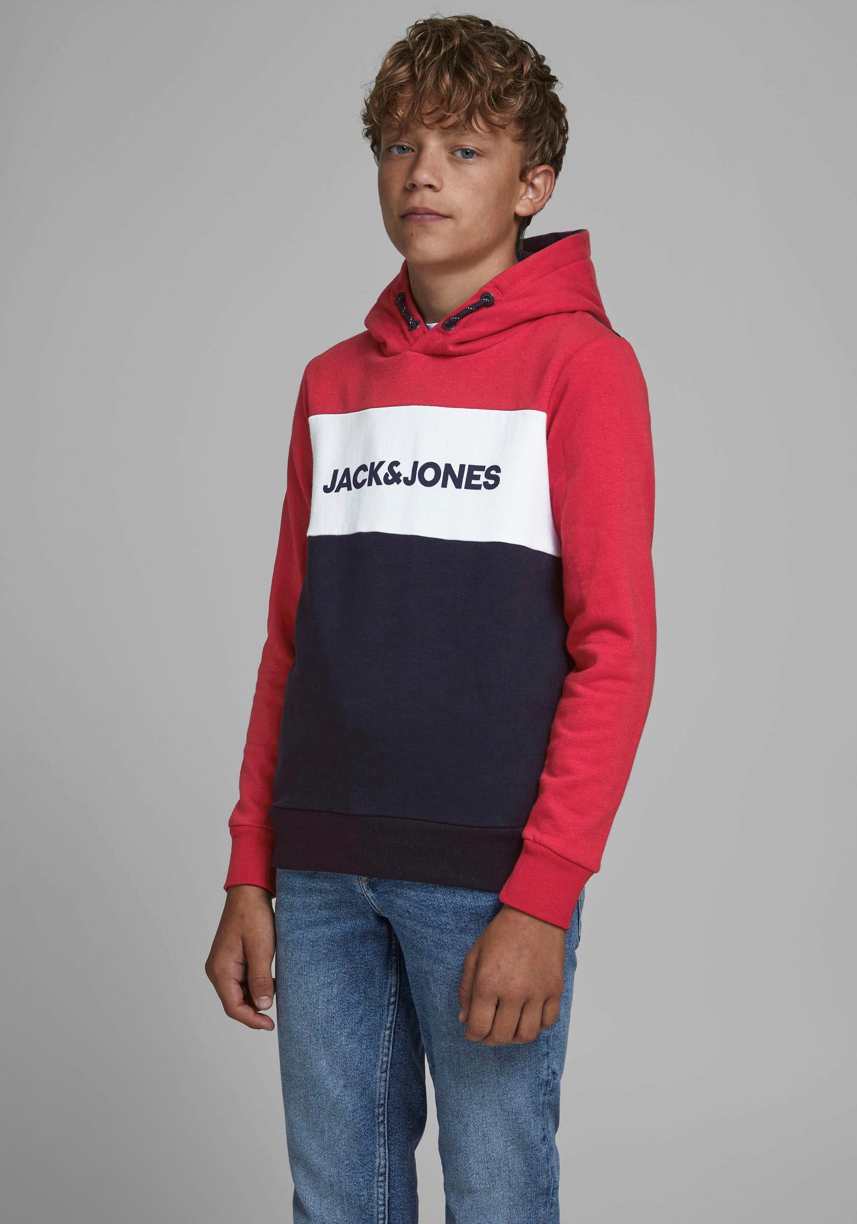 Jack & Jones Junior Kapuzensweatshirt »JJELOGO BLOCKING SWEAT H« kaufen