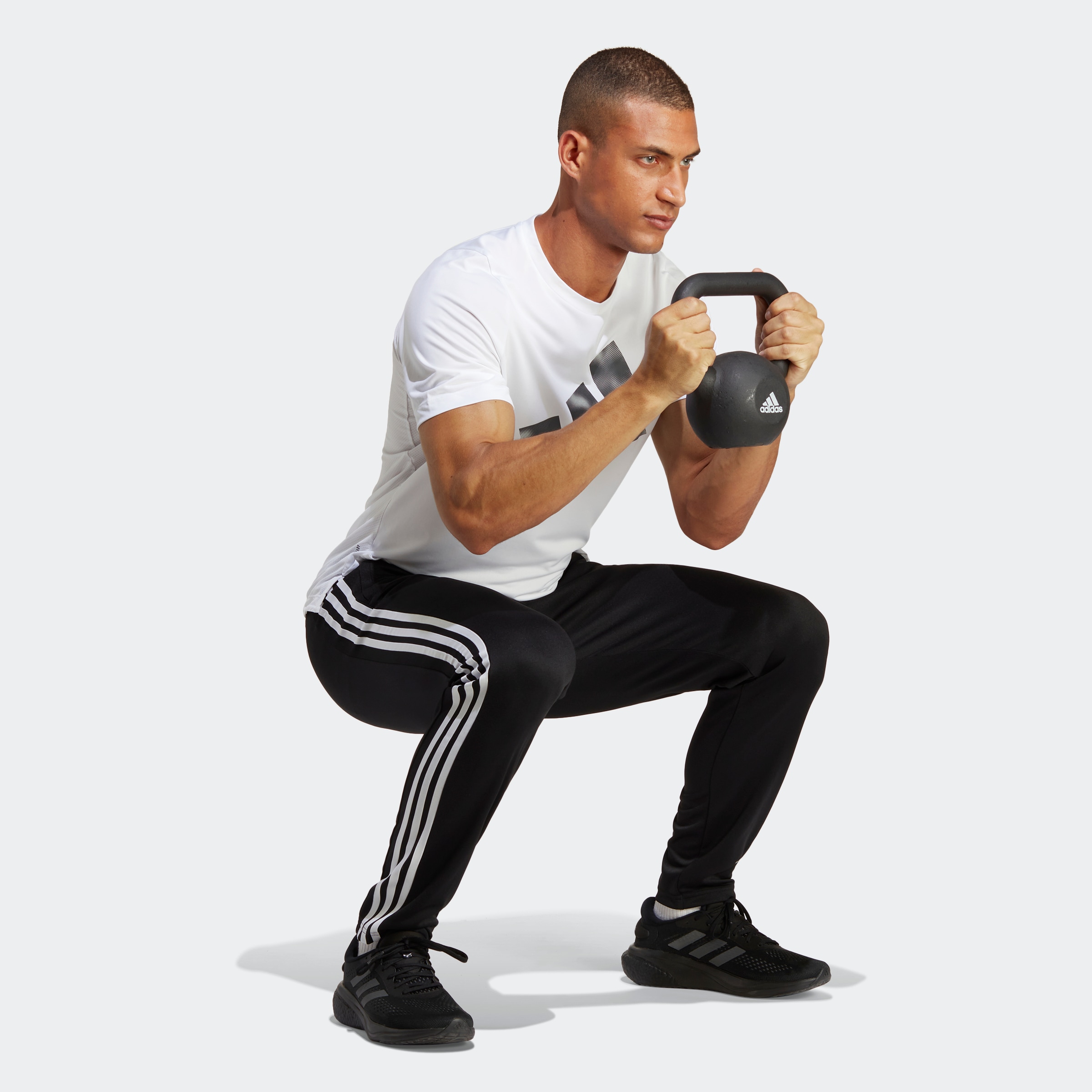 adidas Performance Sporthose »TRAIN ESSENTIALS 3STREIFEN«, (1 tlg.), atmungsaktive Trainingshose