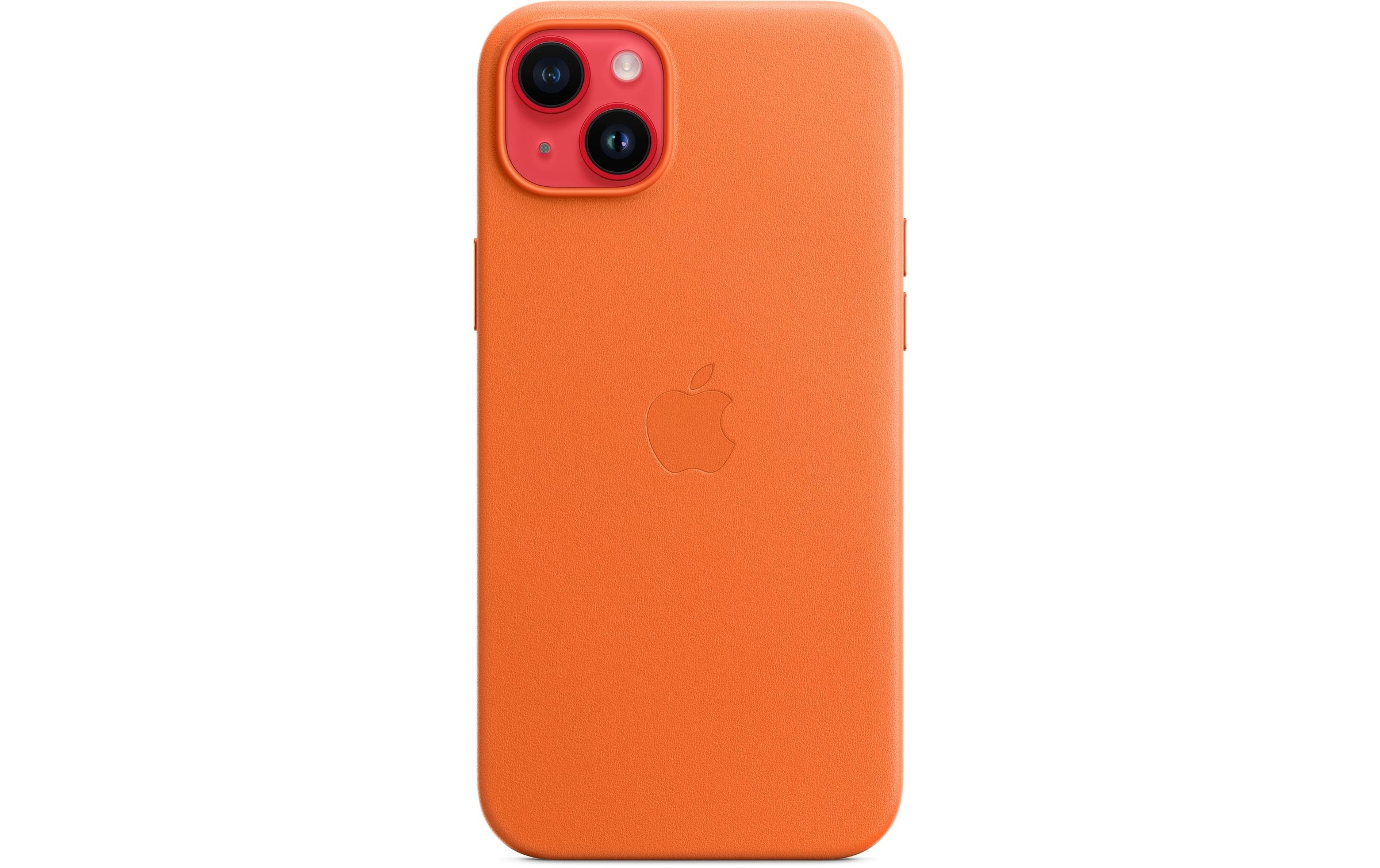Apple Smartphone Leder Case mit MagSafe, iPhone 14 Plus, Orange