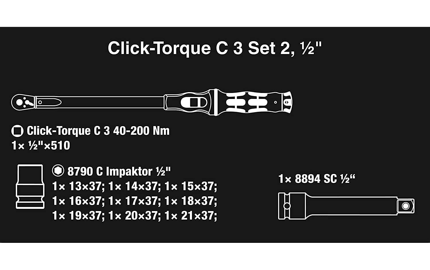 Wera Ratsche »Click-Torque C 3«, (11 St.)