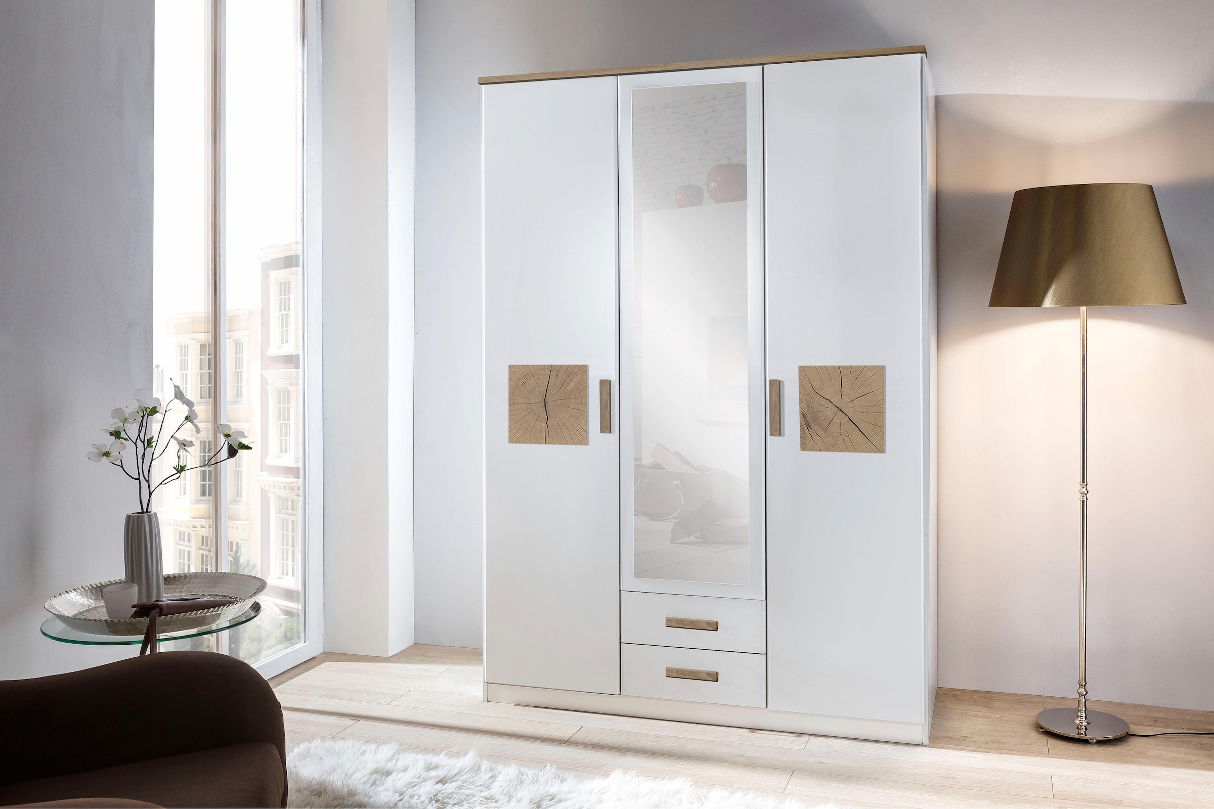 in Ablageböden, mit zwei Breite Garderobenschrank Home online Metall, Lena ca. »Erine«, Farbvarianten, 102cm Gercke by Jelmoli-Versand | zwei kaufen LeGer