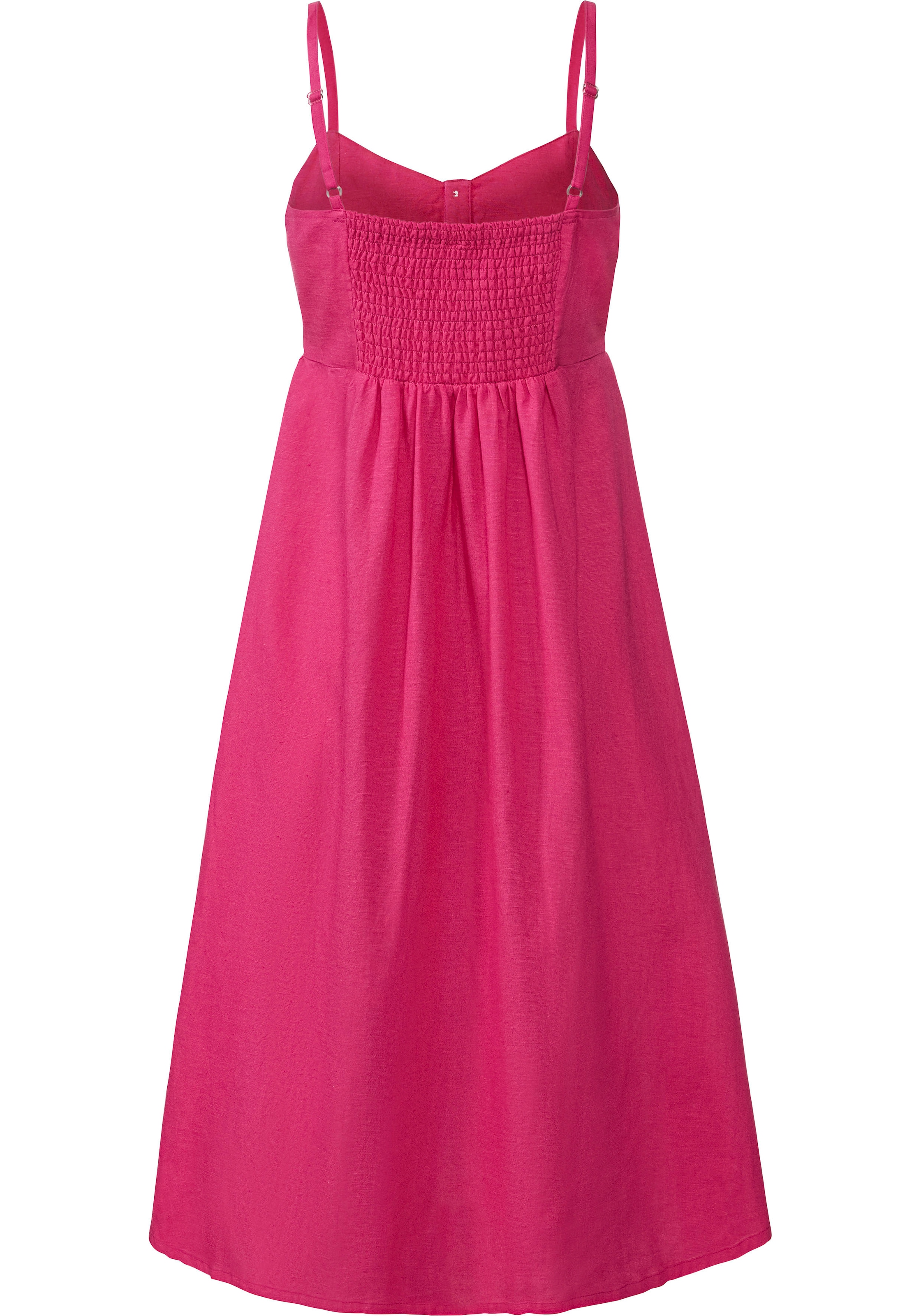 LASCANA Sommerkleid, aus Leinenmix mit Baumwolle, Midikleid, Strandkleid