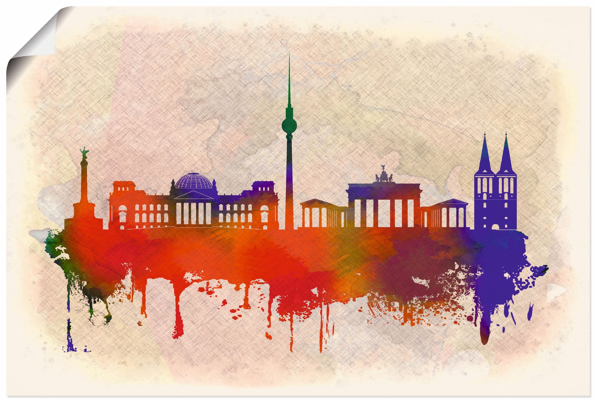 Artland Wandbild »Berlin Deutschland Skyline«, Deutschland, (1 St.), als  Alubild, Leinwandbild, Wandaufkleber oder Poster in versch. Grössen online  bestellen | Jelmoli-Versand