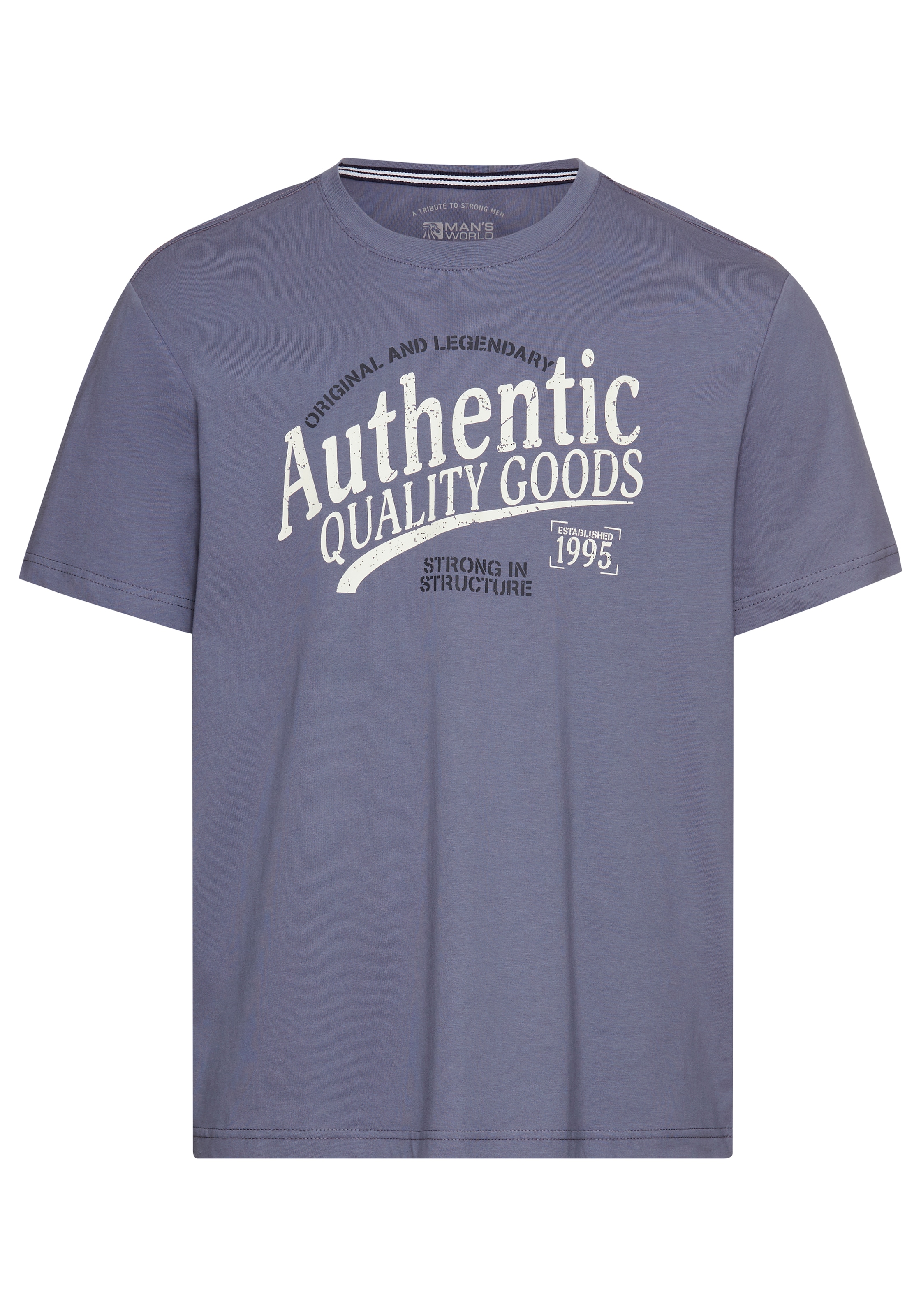 Man's World T-Shirt, mit grossem sportlichen Logo-Print