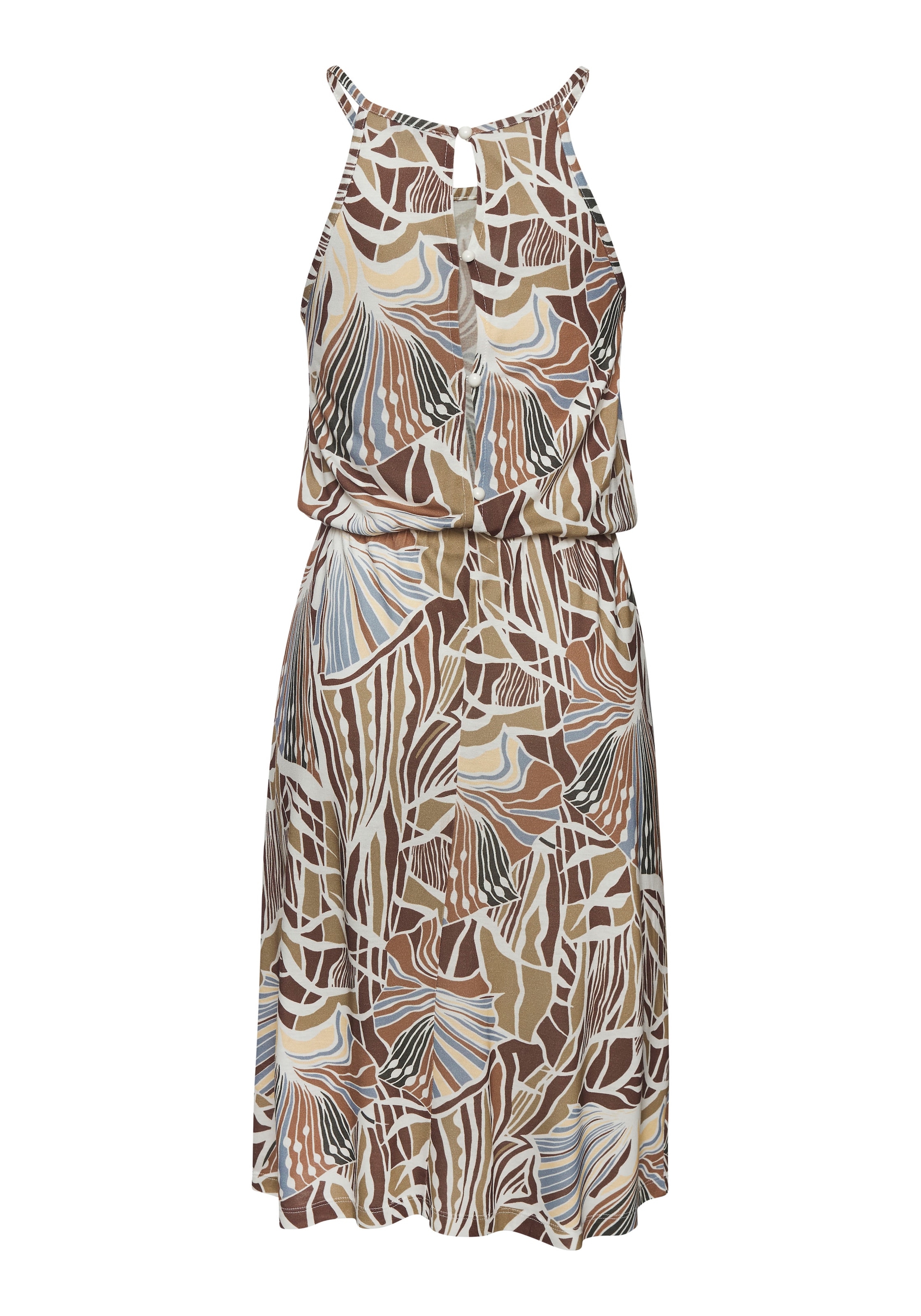 LASCANA Jerseykleid, mit Alloverdruck, kurzes Sommerkleid, Strandkleid