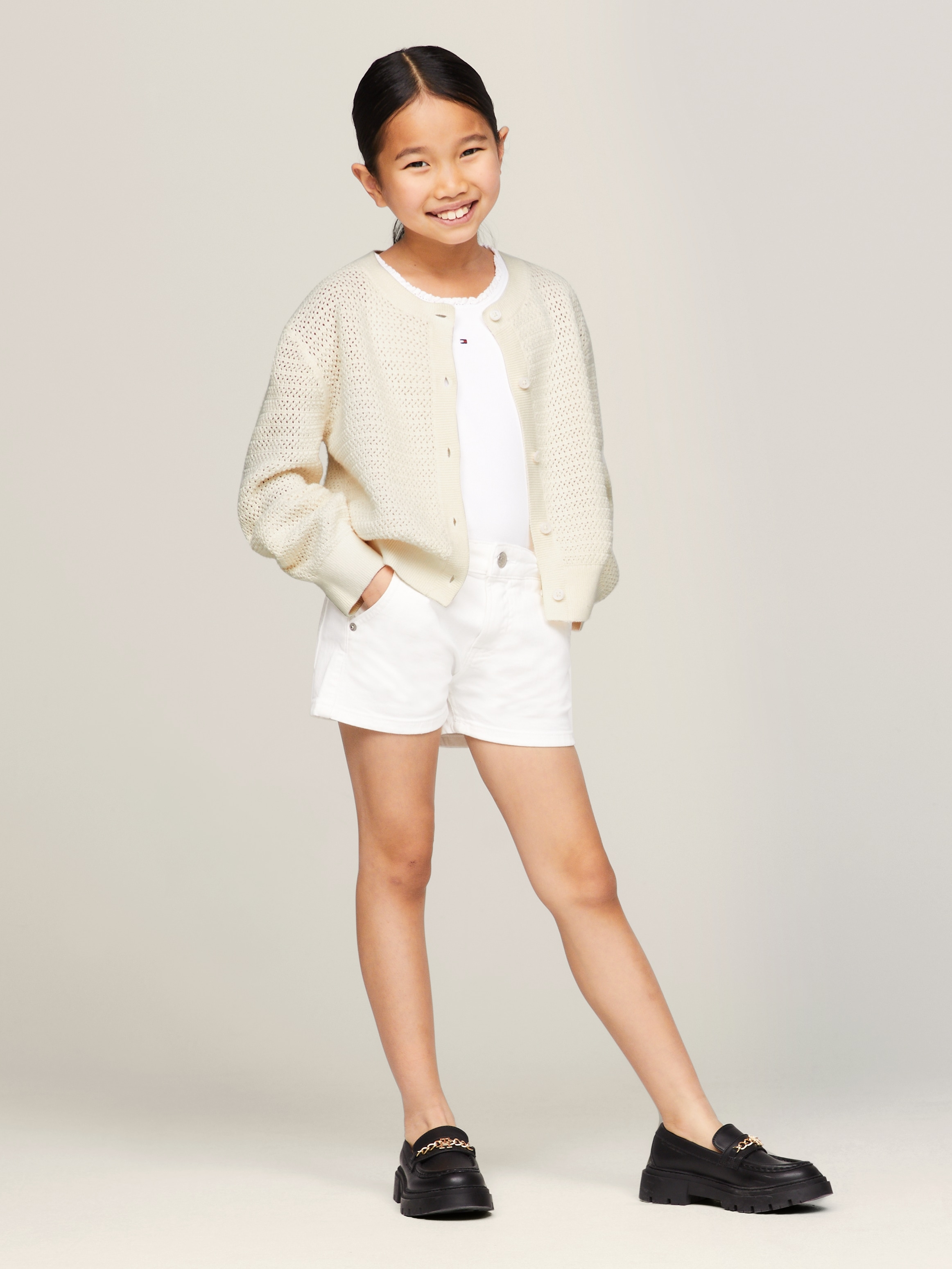 Tommy Hilfiger Strickjacke »CROCHET CARDIGAN«, Kinder bis 16 Jahre