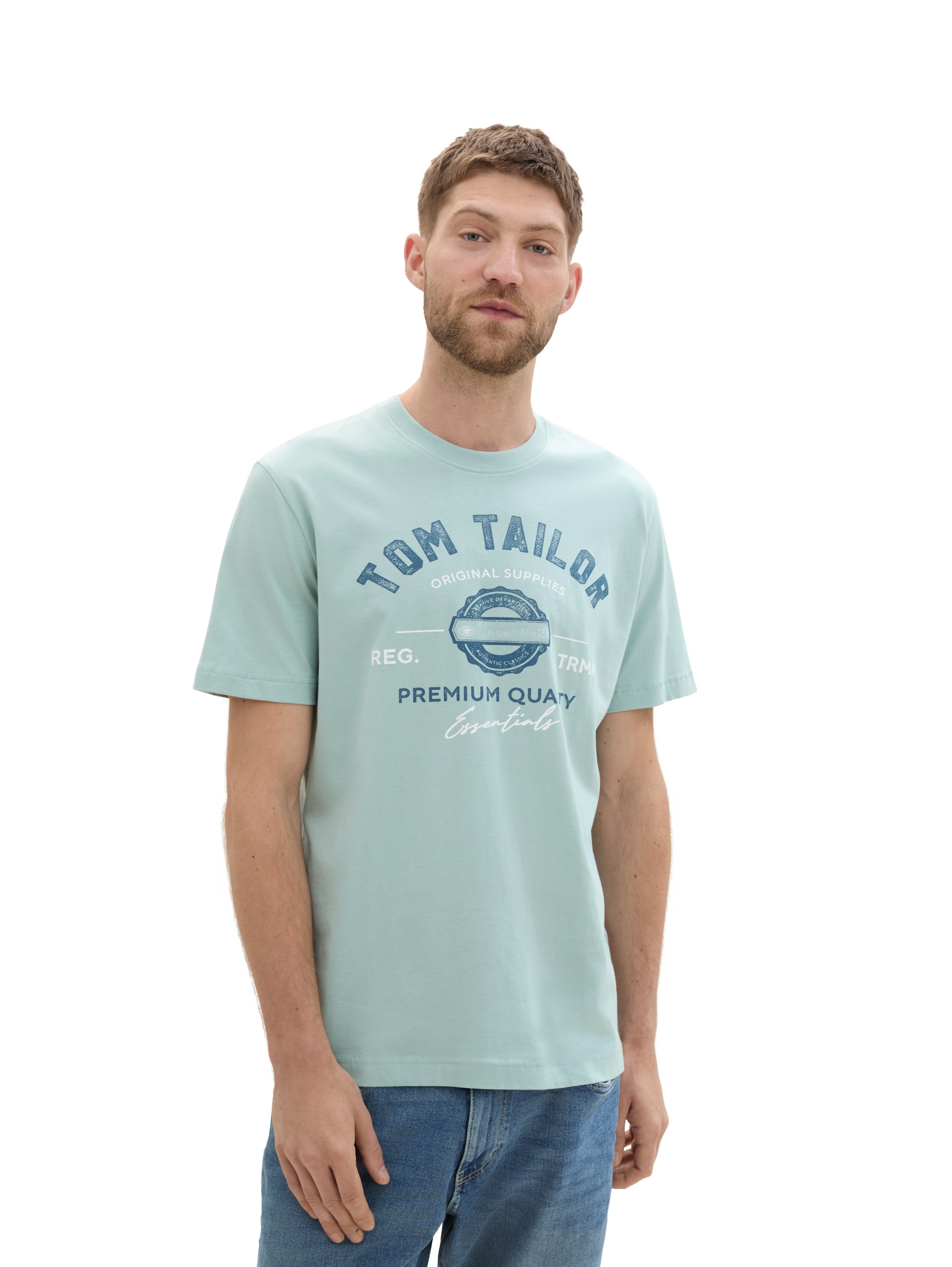 TOM TAILOR T-Shirt, mit grossem Logofrontprint
