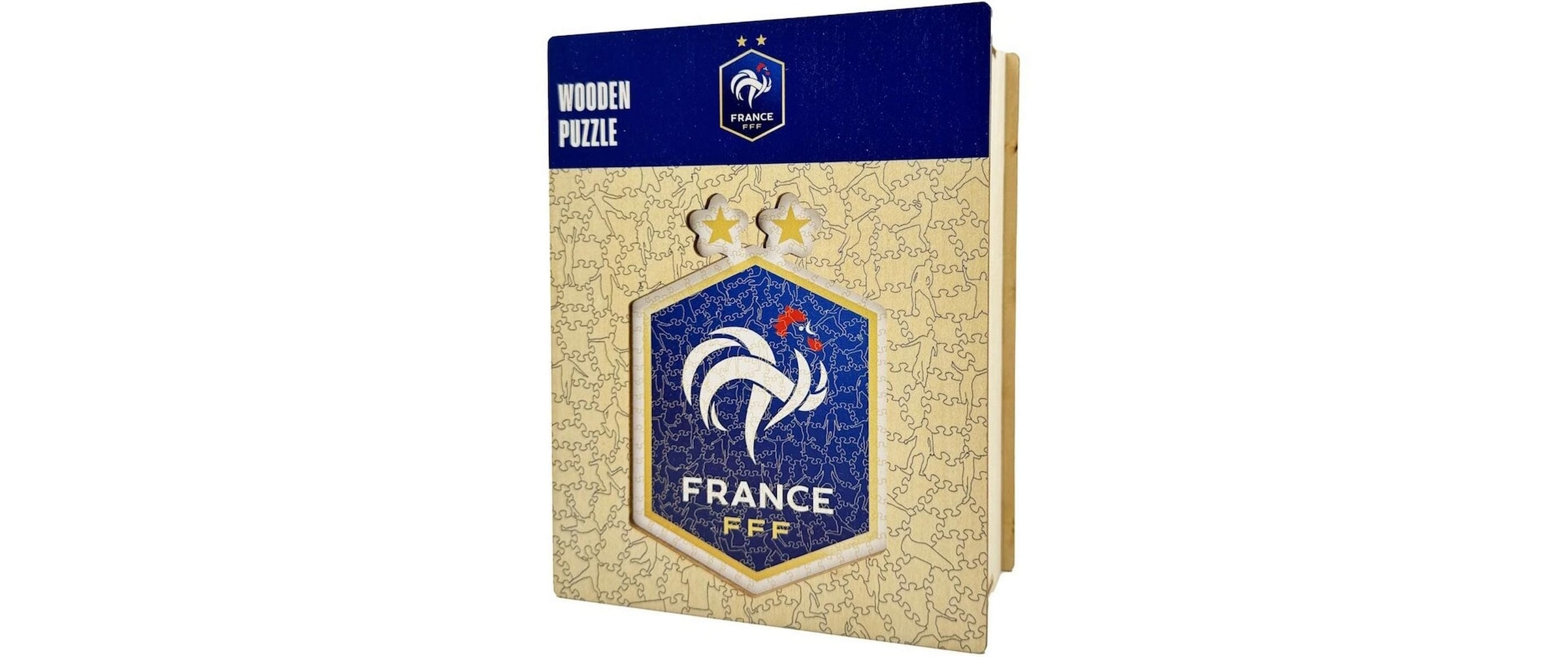 Puzzle »Iconic FFF FR Fussball Nationalmannschaft – Logo«, Holzart: Birke (Herkunftsland: China)
