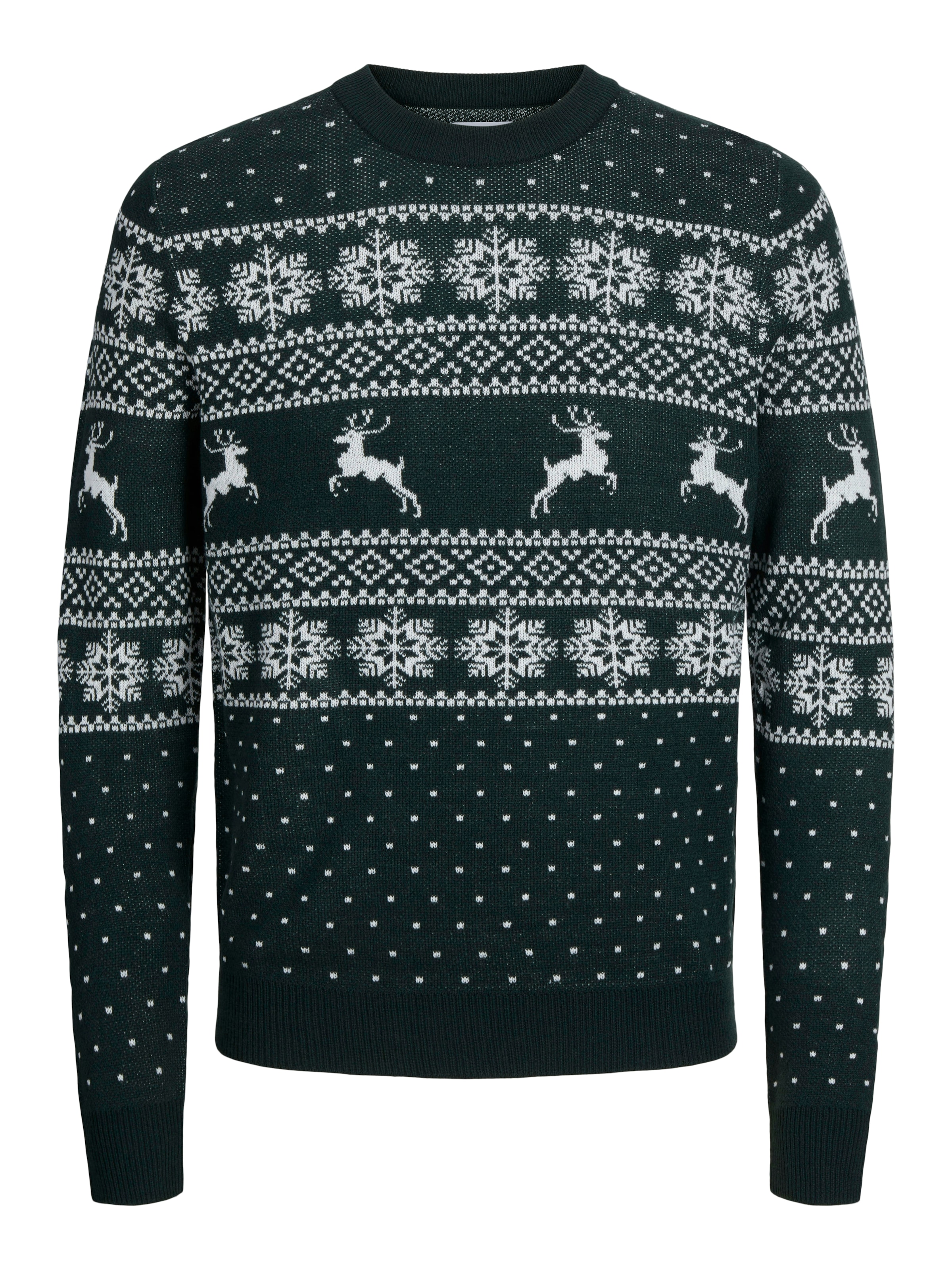 Jack & Jones Junior Rundhalspullover »JJXMAS GABRIEL KNIT CREW NECK JNR«, mit weihnachtlichem Muster