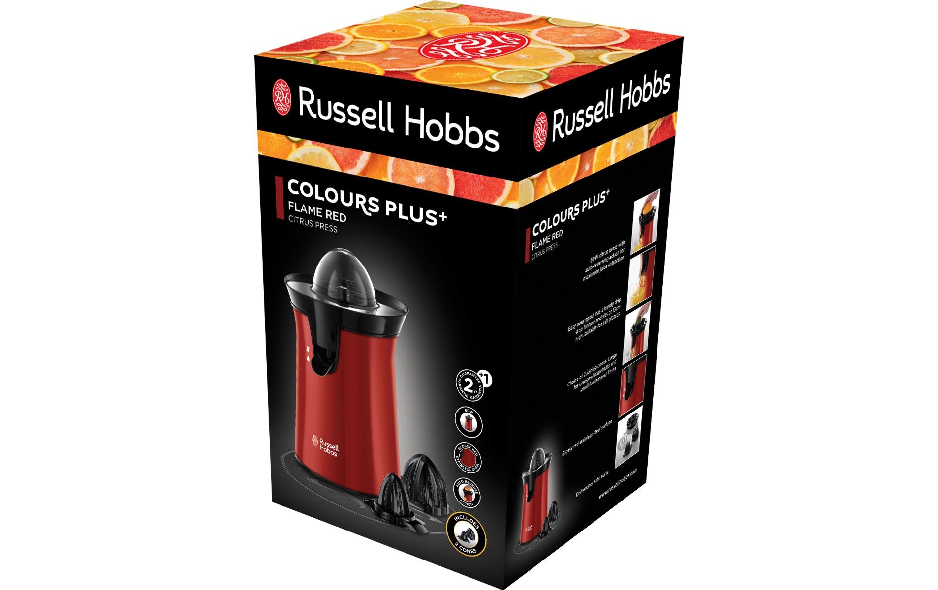 RUSSELL HOBBS Zitruspresse »Colours Plus+ Flame Red«, 60 W