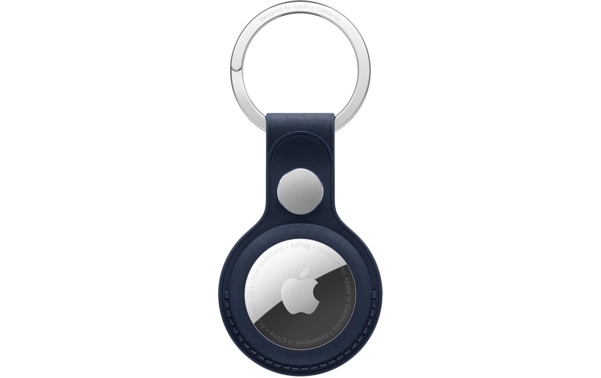 Apple AirTag Schlüsselanhänger aus Feingewebe, Tiefblau