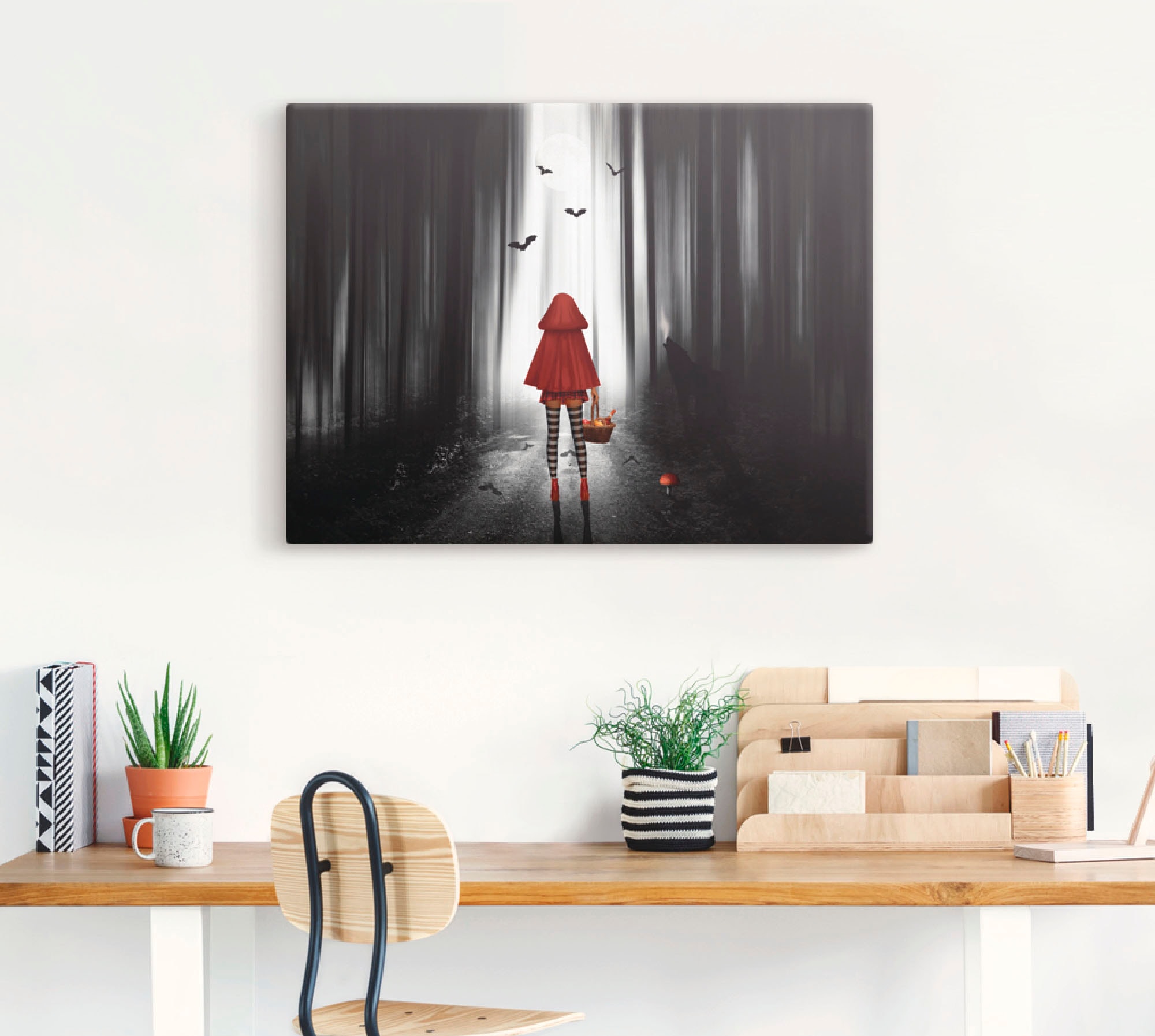 Artland Wandbild »Das Rotkäppchen auf High Heels«, Dark Fantasy, (1 St.), als Alubild, Outdoorbild, Leinwandbild, Poster in verschied. Grössen
