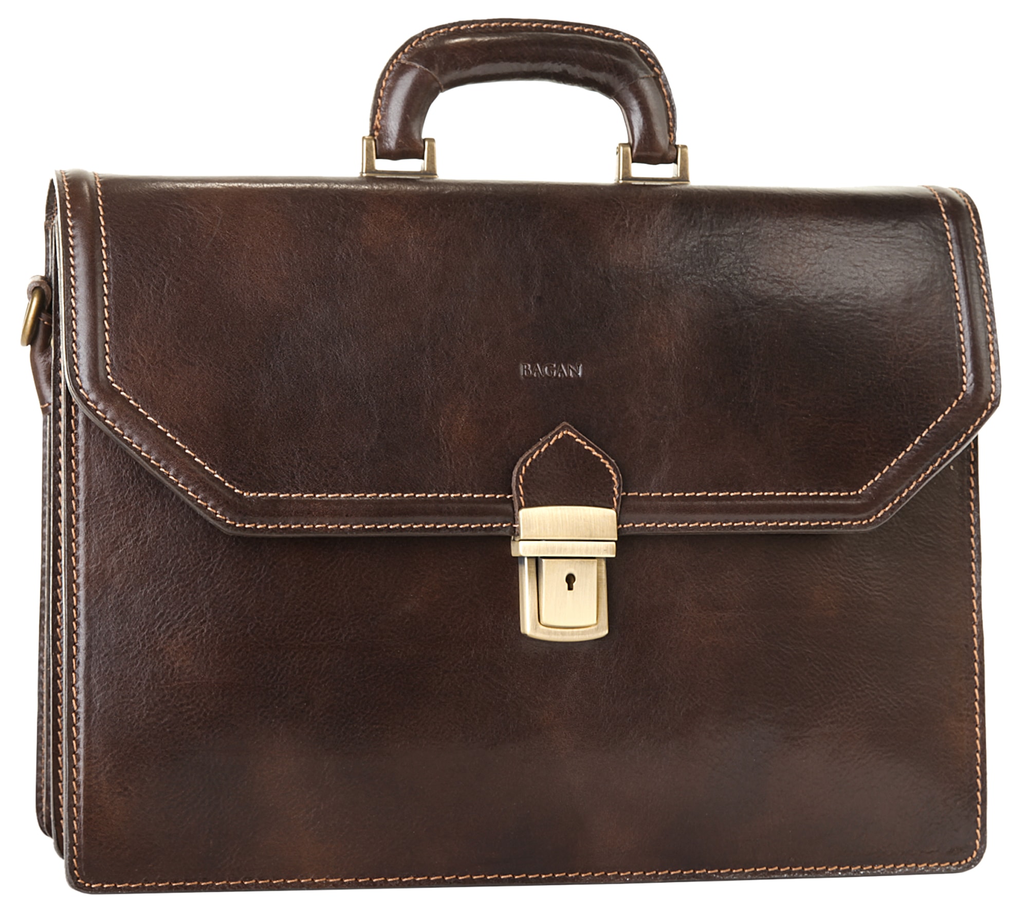 Bagan Aktentasche, echt Leder, Made in Italy
