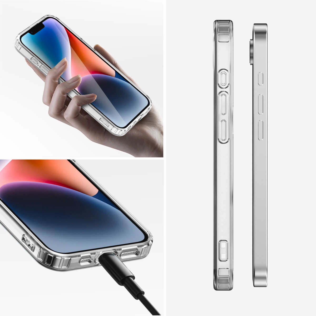 4smarts Handyhülle »360° Premium Protection Set für Apple iPhone SE (4.Gen)«, Backcover, Schutzhülle, Handyschutzhülle, Case, Schutzcase, stossfest