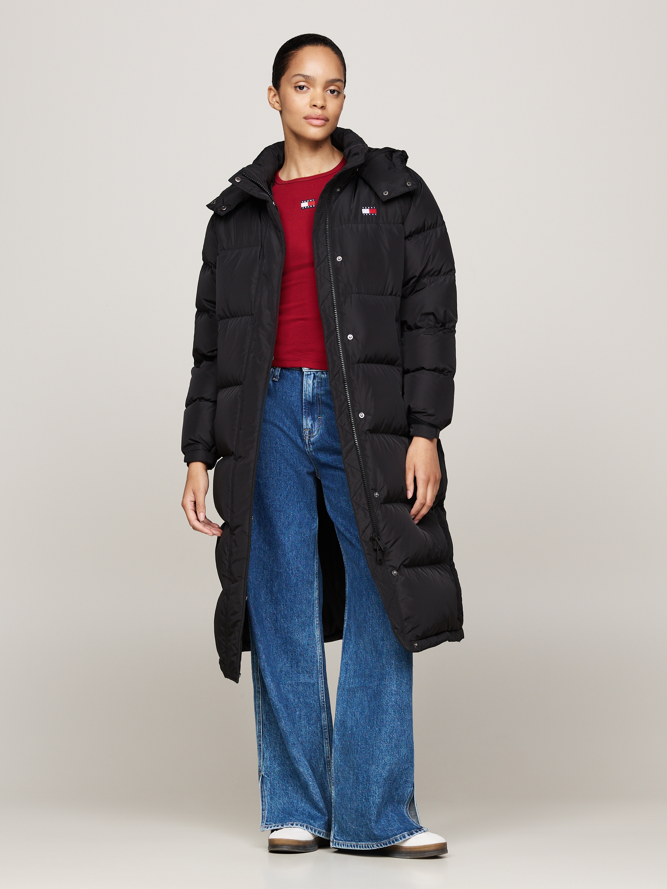 Tommy Jeans Curve Steppmantel »TJW ALASKA LONG PUFFER EXT«, in Grossen Grössen