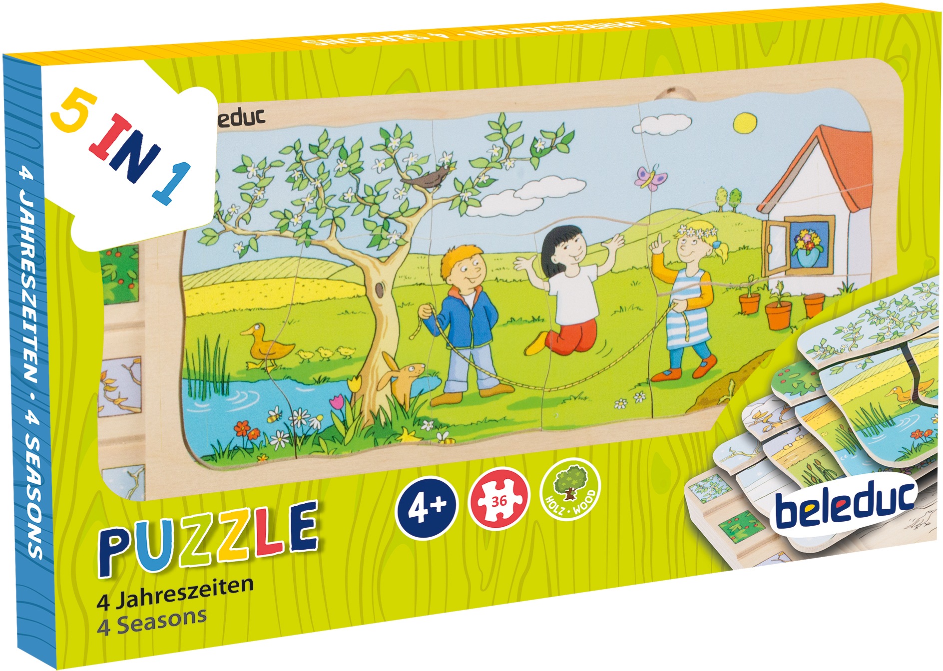 beleduc Puzzle »Lagen Puzzle - 4 Jahreszeiten«, (36 tlg.)