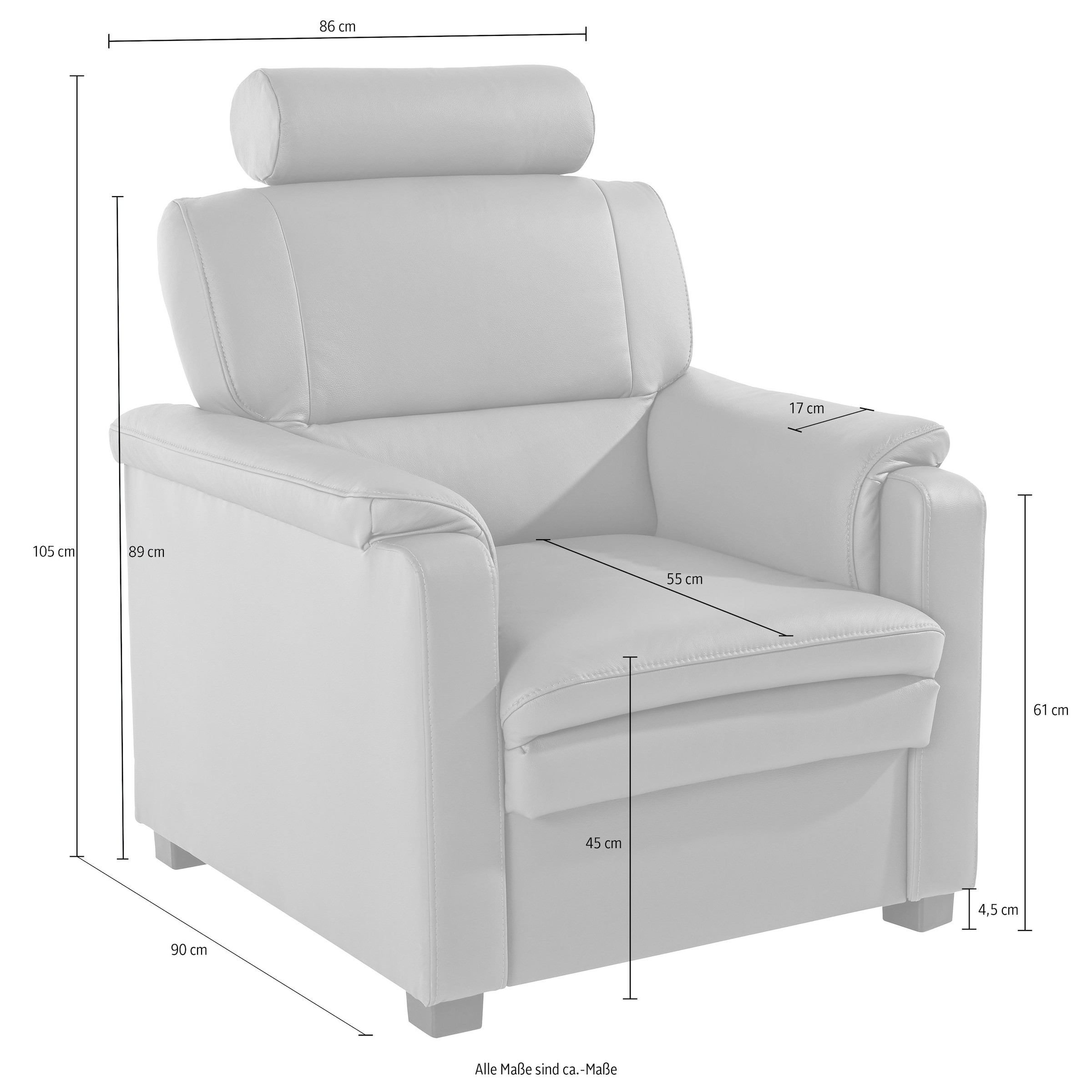 sit&more Sessel »Pisa«, mit Federkern