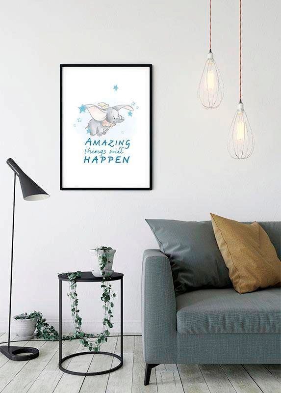 Komar Bild »Dumbo Amazing«, Disney, (1 St.), Wandbild zur Dekoration im Kinderzimmer - ohne Rahmen