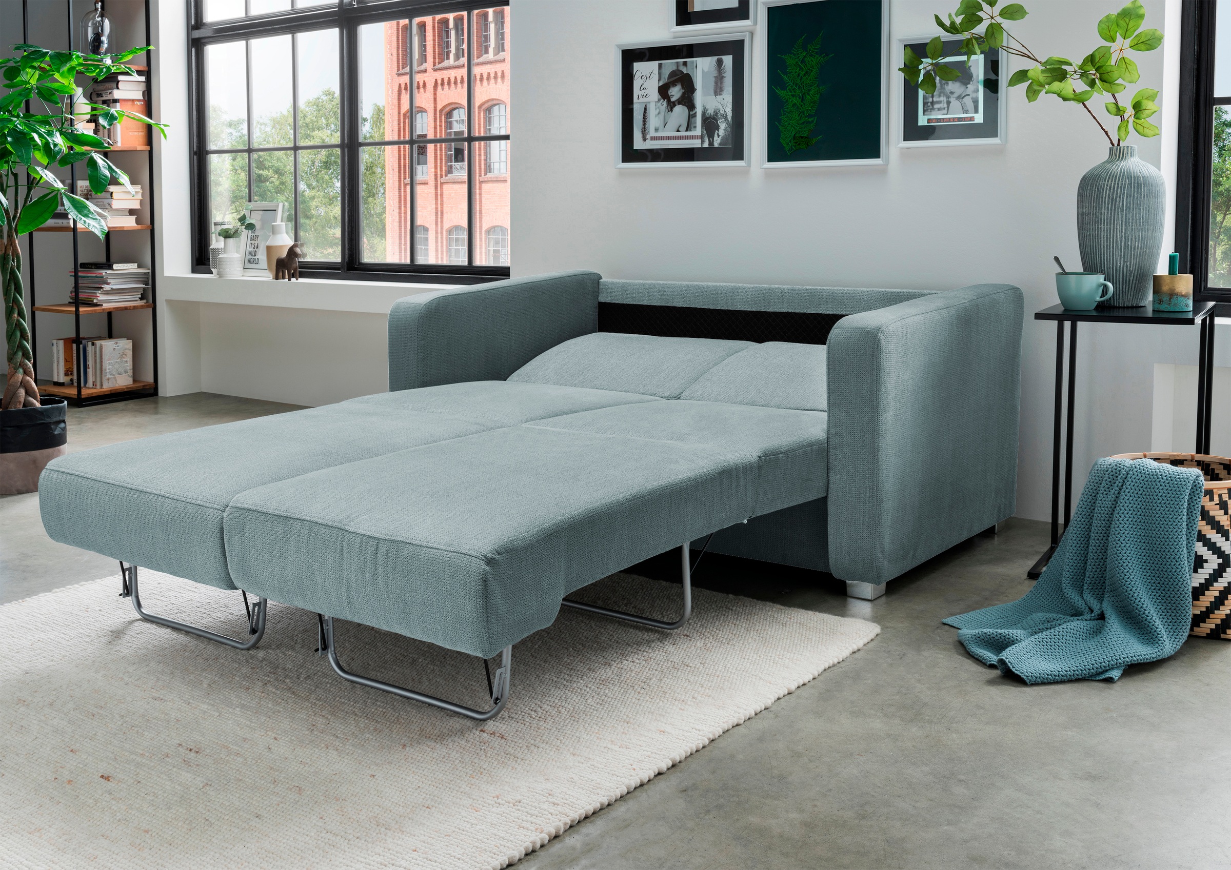 INOSIGN Schlafsofa »Mia Problemlöser Sofa, Einzelauszug, Bettsofa, zeitlos und bequem«, mit 2 Einzelauszügen als Längsschläfer