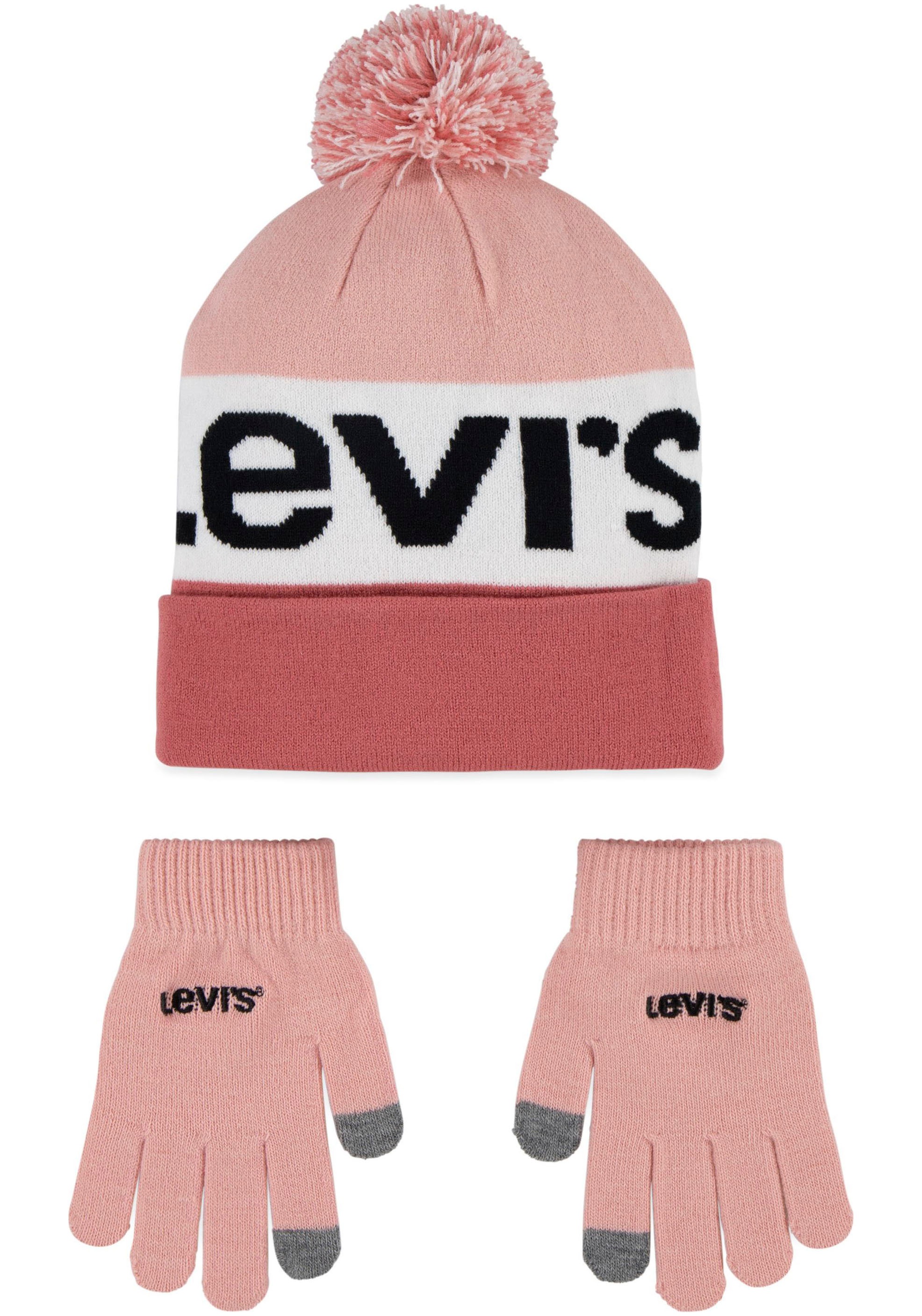 Levi's® Kids Bommelmütze Set, und Handschuh im Set