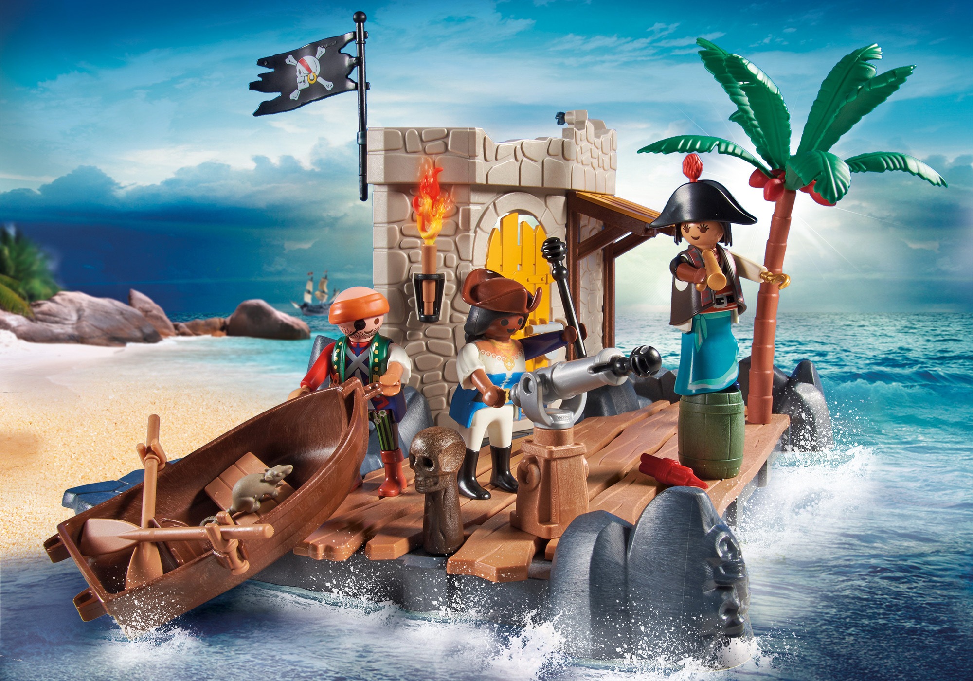 Playmobil® Konstruktions-Spielset »Island of the Pirates (70979), My Figures«, (130 St.), Made in Europe