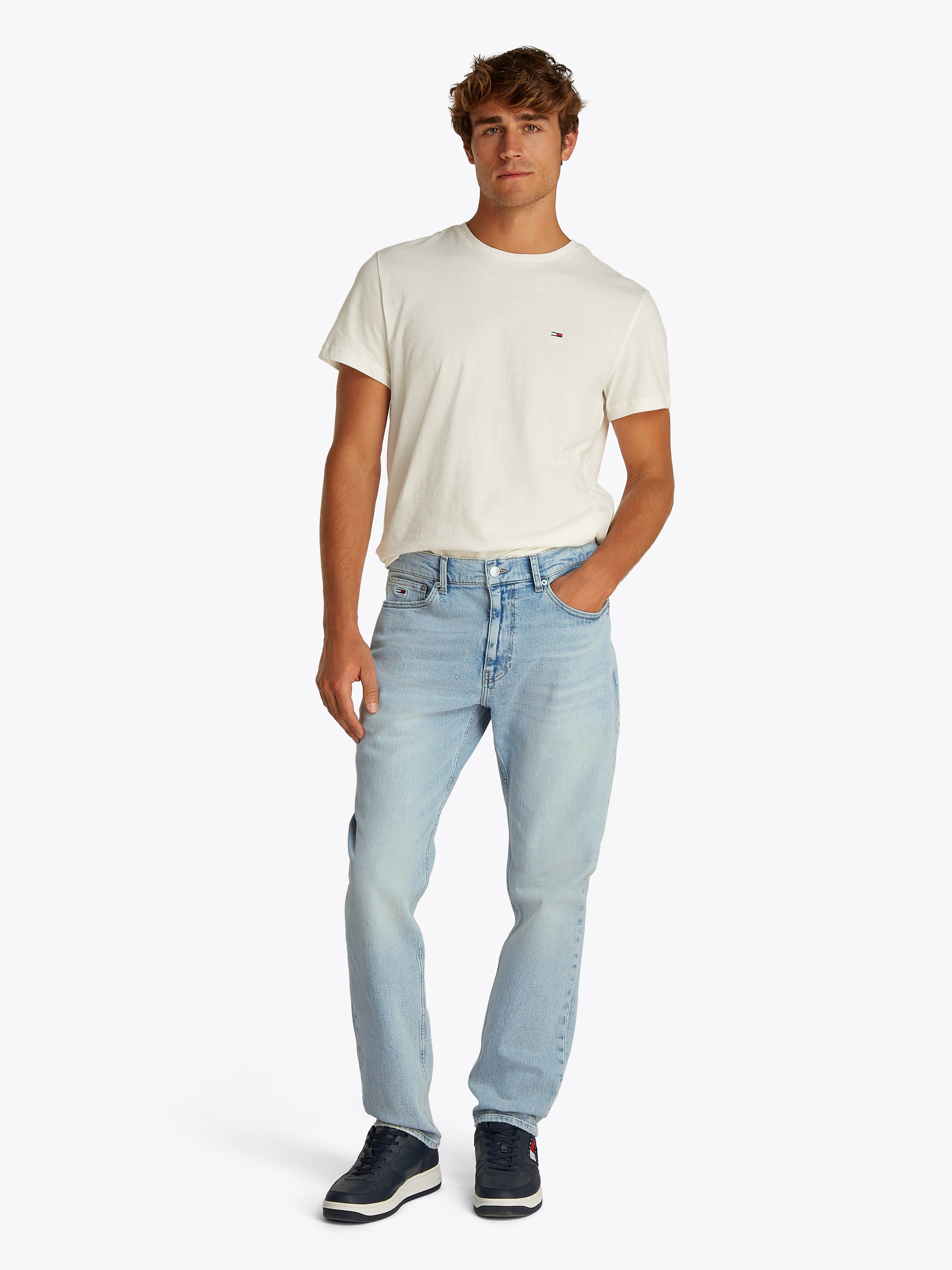 Tommy Jeans Slim-fit-Jeans »Ryan Regular Slim Straight«, Slim‑Straight‑Jeans aus hochwertigem Denim regulärer Leibhöhe