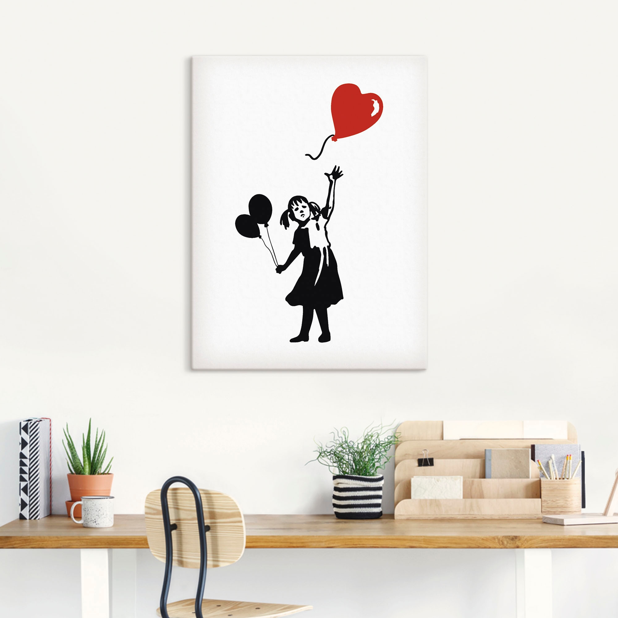 Artland Wandbild »Silhouette Mädchen Ballon Herz«, Bilder von Kindern, (1 St.),  als Alubild, Leinwandbild, Wandaufkleber oder Poster in versch. Grössen  online kaufen | Jelmoli-Versand | Poster