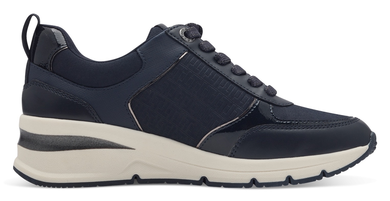 Tamaris Keilsneaker, Freizeitschuh, Halbschuh, Schnürschuh mit Aussenreissverschluss