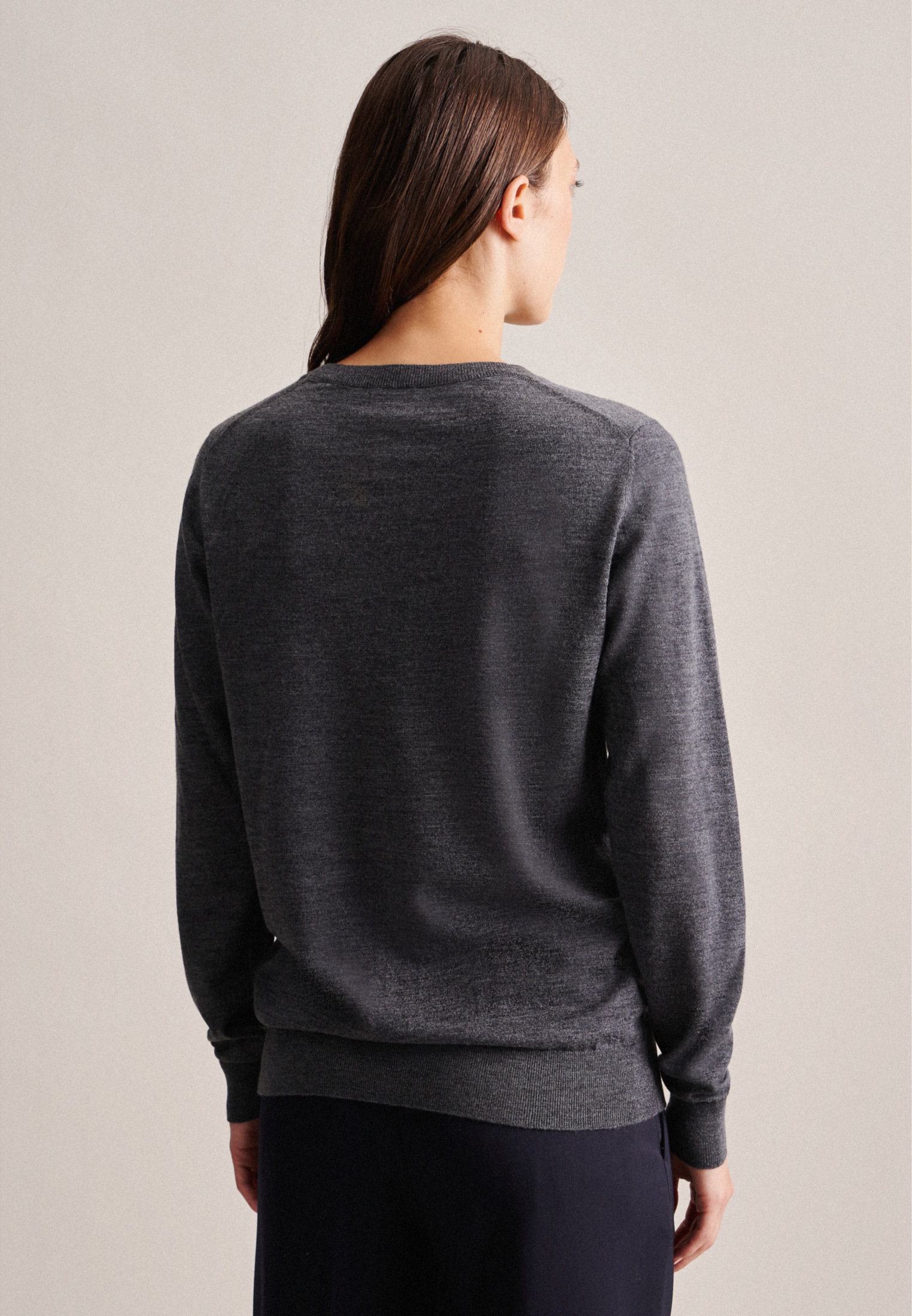seidensticker Strickpullover »Schwarze Rose«, Rundhals Uni