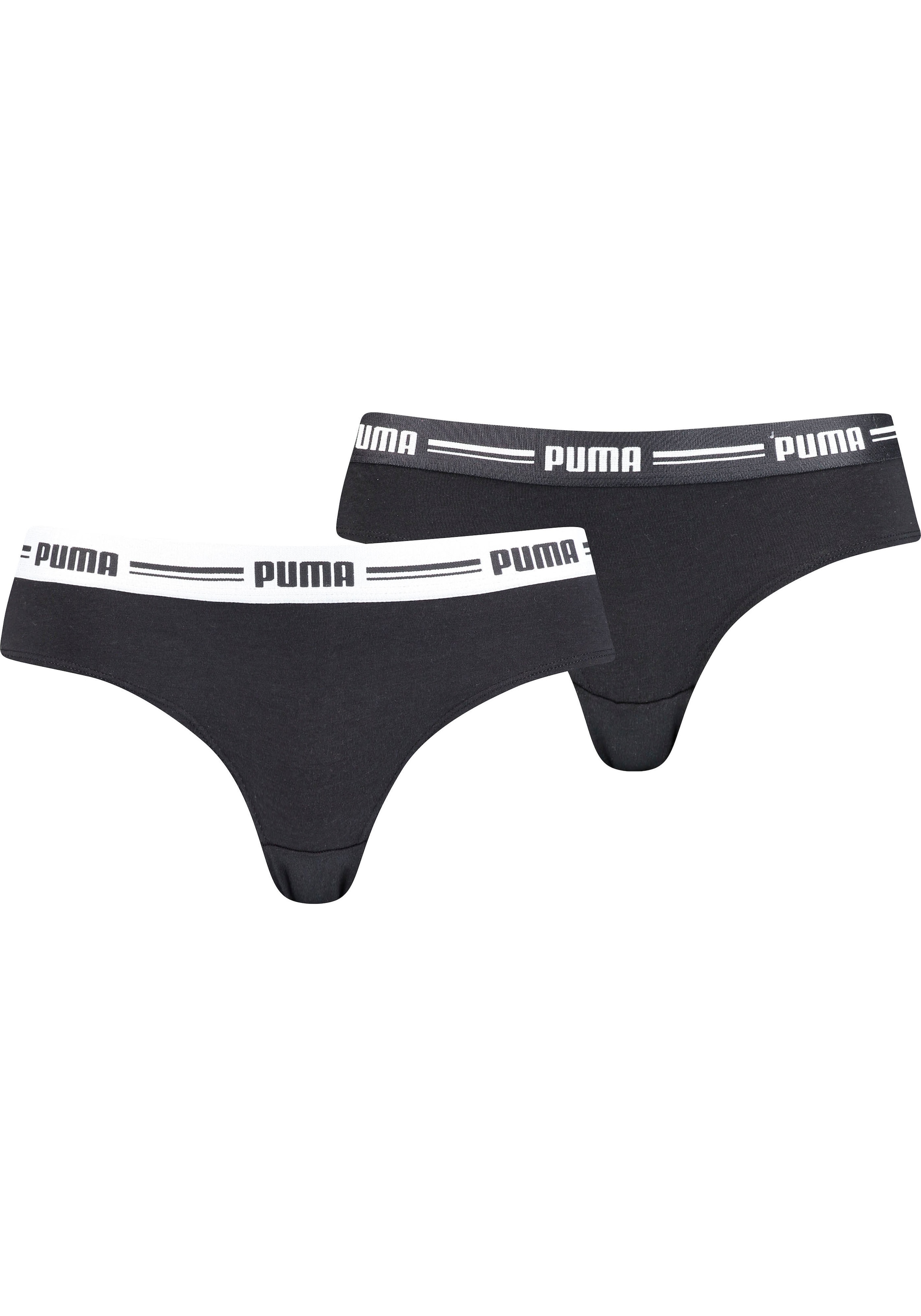 PUMA Brasilslip »PUMA WOMEN BRAZILIAN 2P HANG« 2er Pack, mit weichem Logobündchen