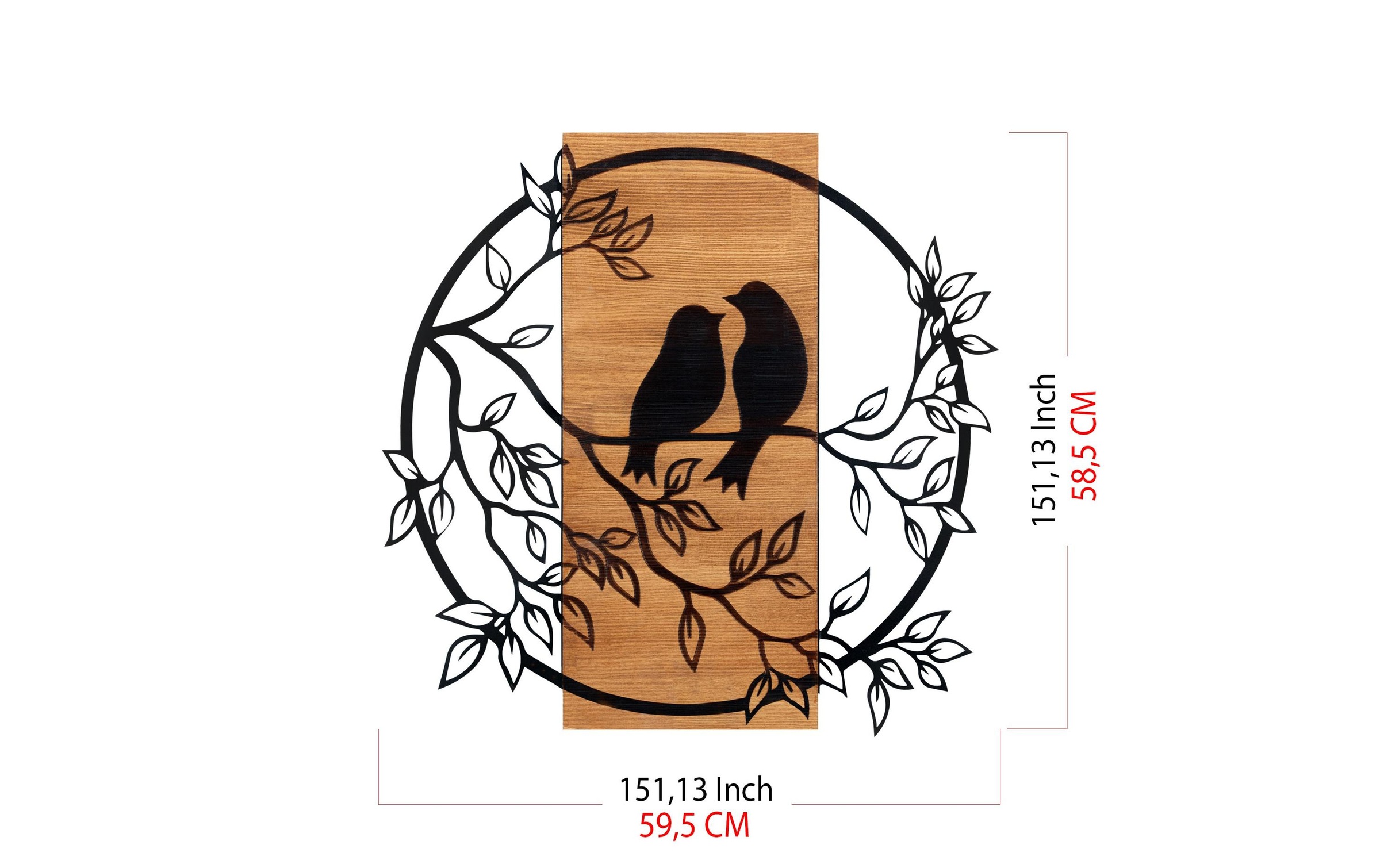 Wanddekoobjekt »Wallxpert Vogel 59.5 cm x 58.5 cm«
