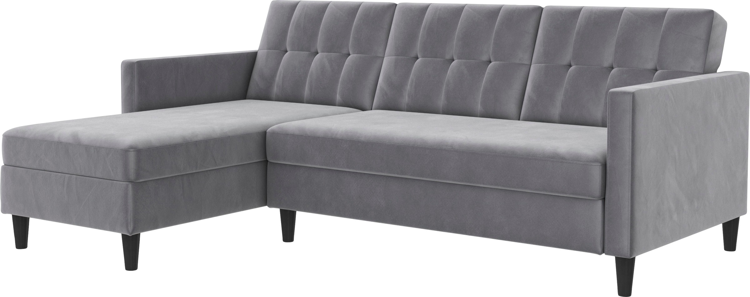 Dorel Home Ecksofa "Hartford II" mit Bettfunktion und Stauraum, Recamiere beidseitig montierbar
