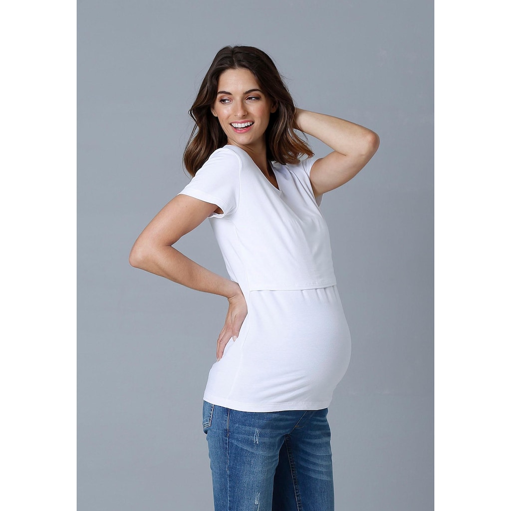 Neun Monate Umstandsshirt », 2er Pack T-Shirts für Schwangerschaft und Stillzeit«, (Packung, 2 tlg.), mit praktischer Stillfunktion