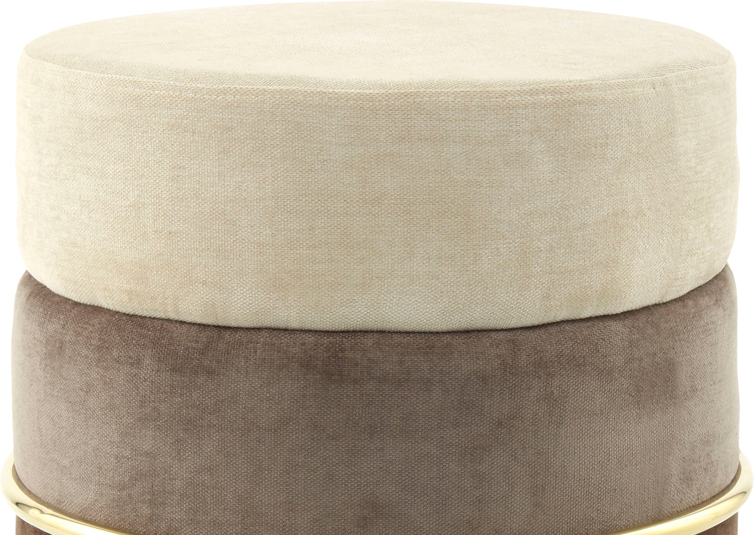 Kayoom Sitzhocker »Hocker Matilda 225, Komfortable runde Form, Gemütlicher Design-Hocker«, (1 St.), samtweich, elegant, gepolstert, grosse Sitzfläche