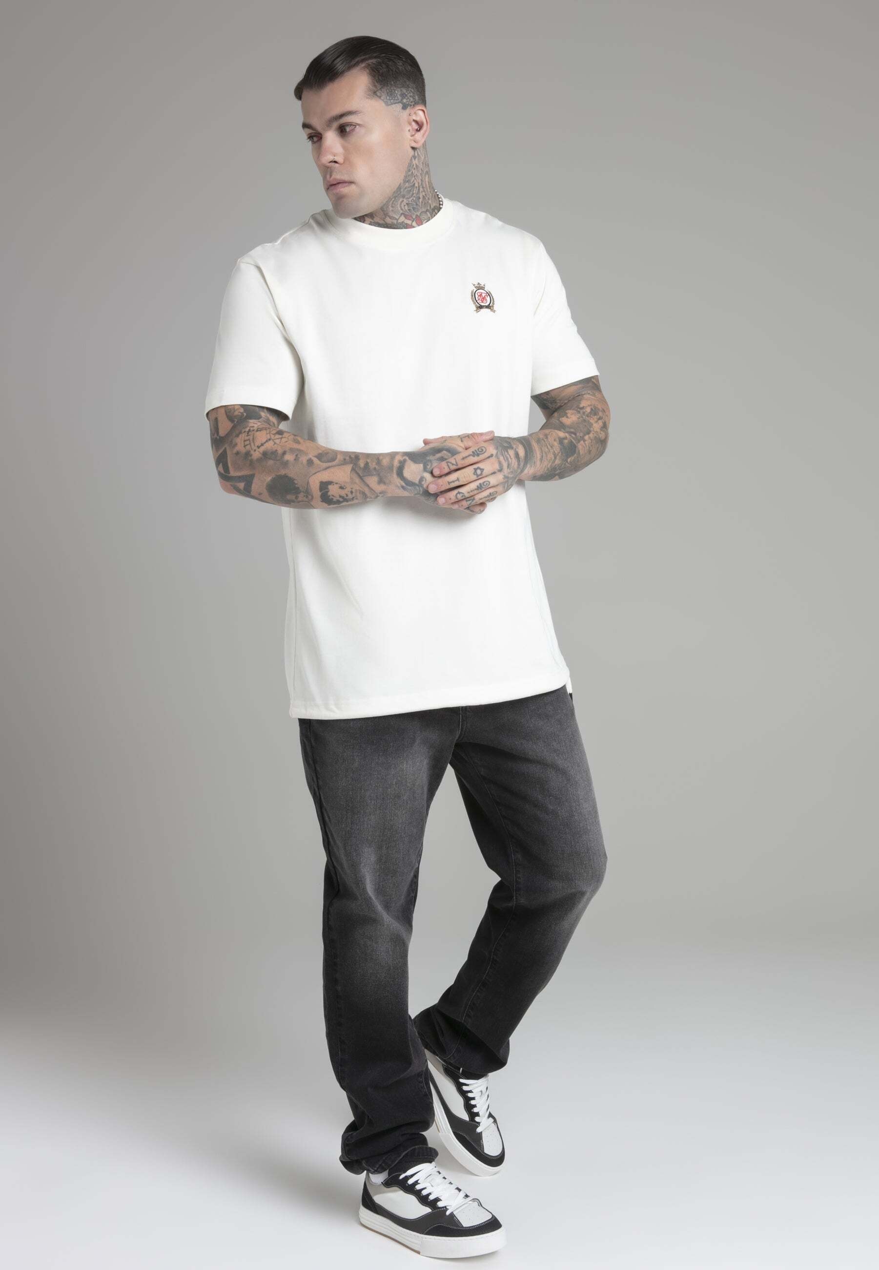 Siksilk T-Shirt »Siksilk T-Shirt Oversized T-Shirt in Ecru«
