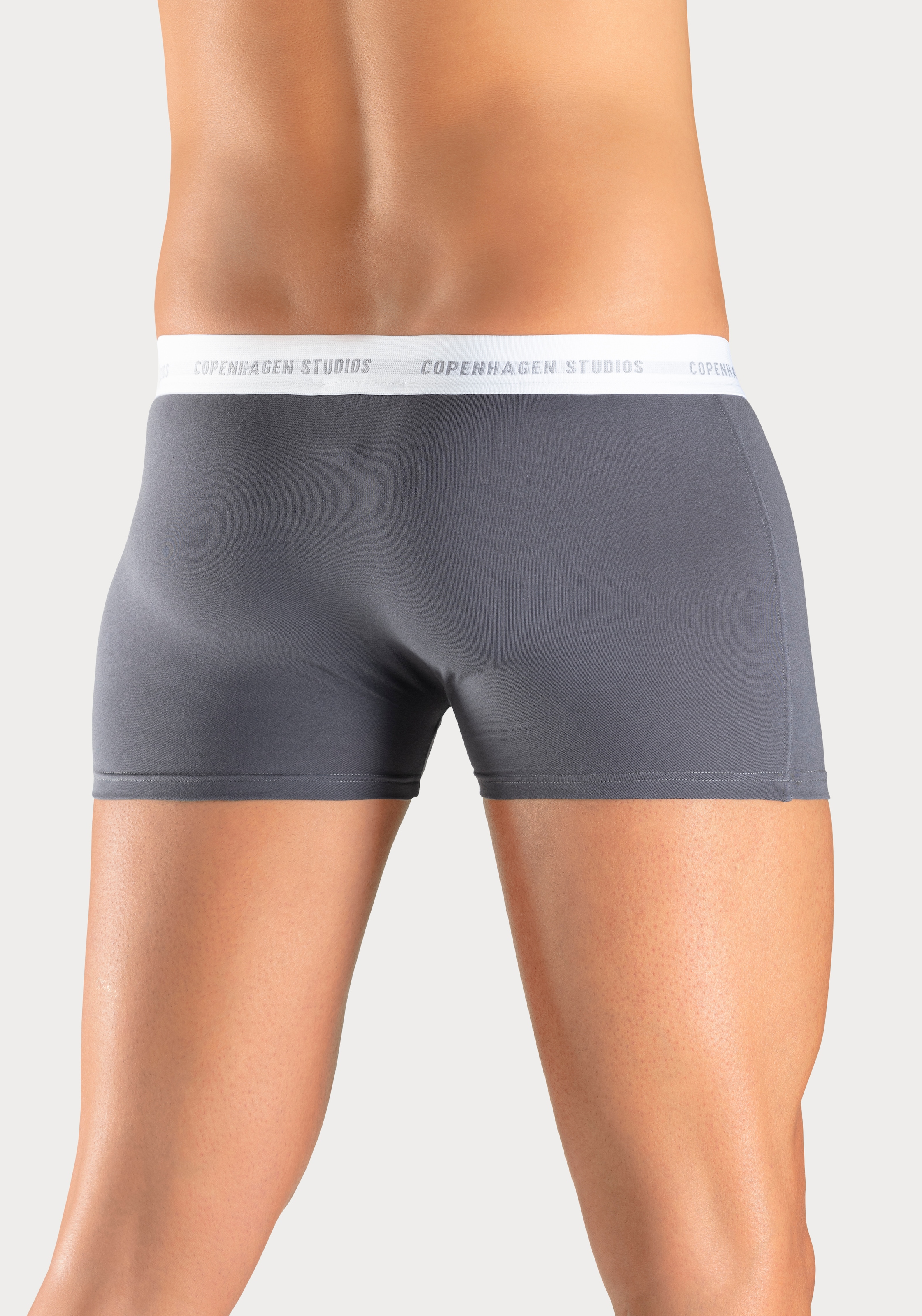 Copenhagen Studios Boxer »Boxershorts für Herren«, (Packung, 3 St., 3er Pack), mit weissem Logo-Bund