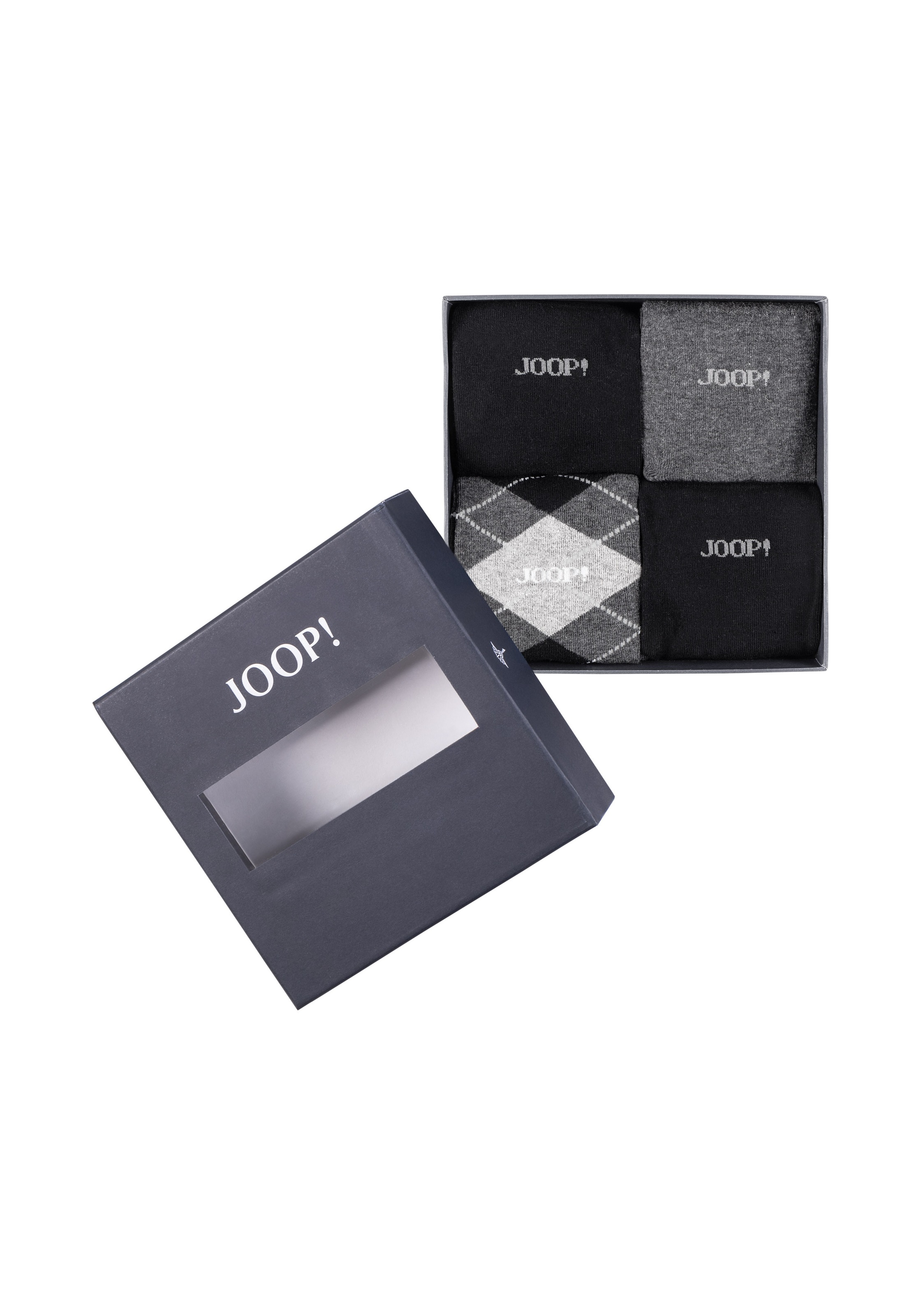 JOOP! Socken »premium essentials«, (4 Paar), mit elastischem Bund