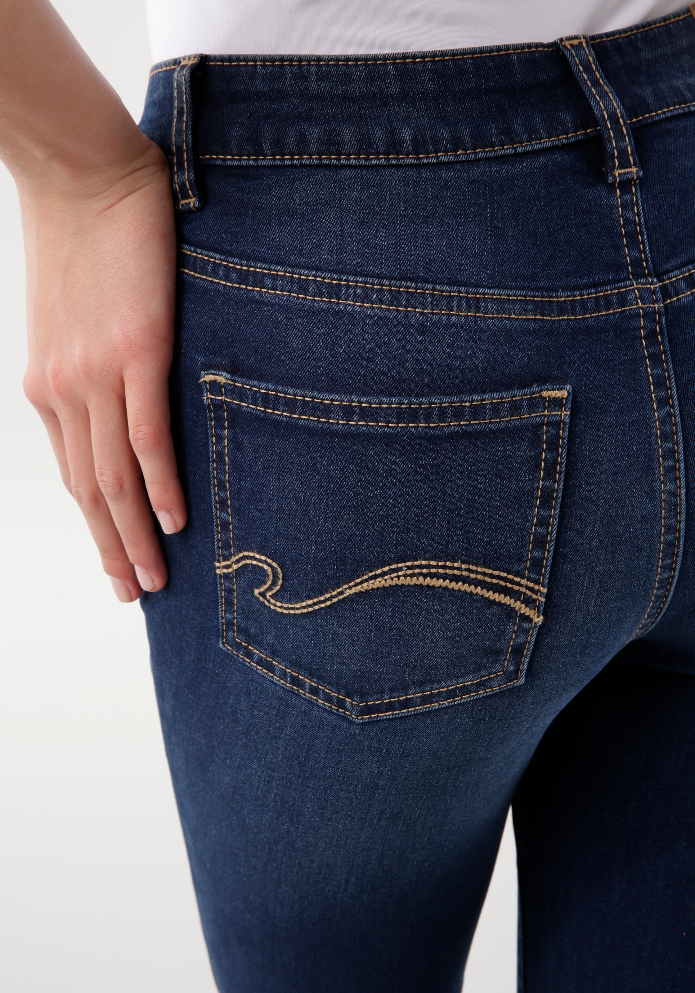 KangaROOS 5-Pocket-Jeans »SUPER SKINNY HIGH bei online Jelmoli-Versand used-Effekt kaufen mit Schweiz RISE«