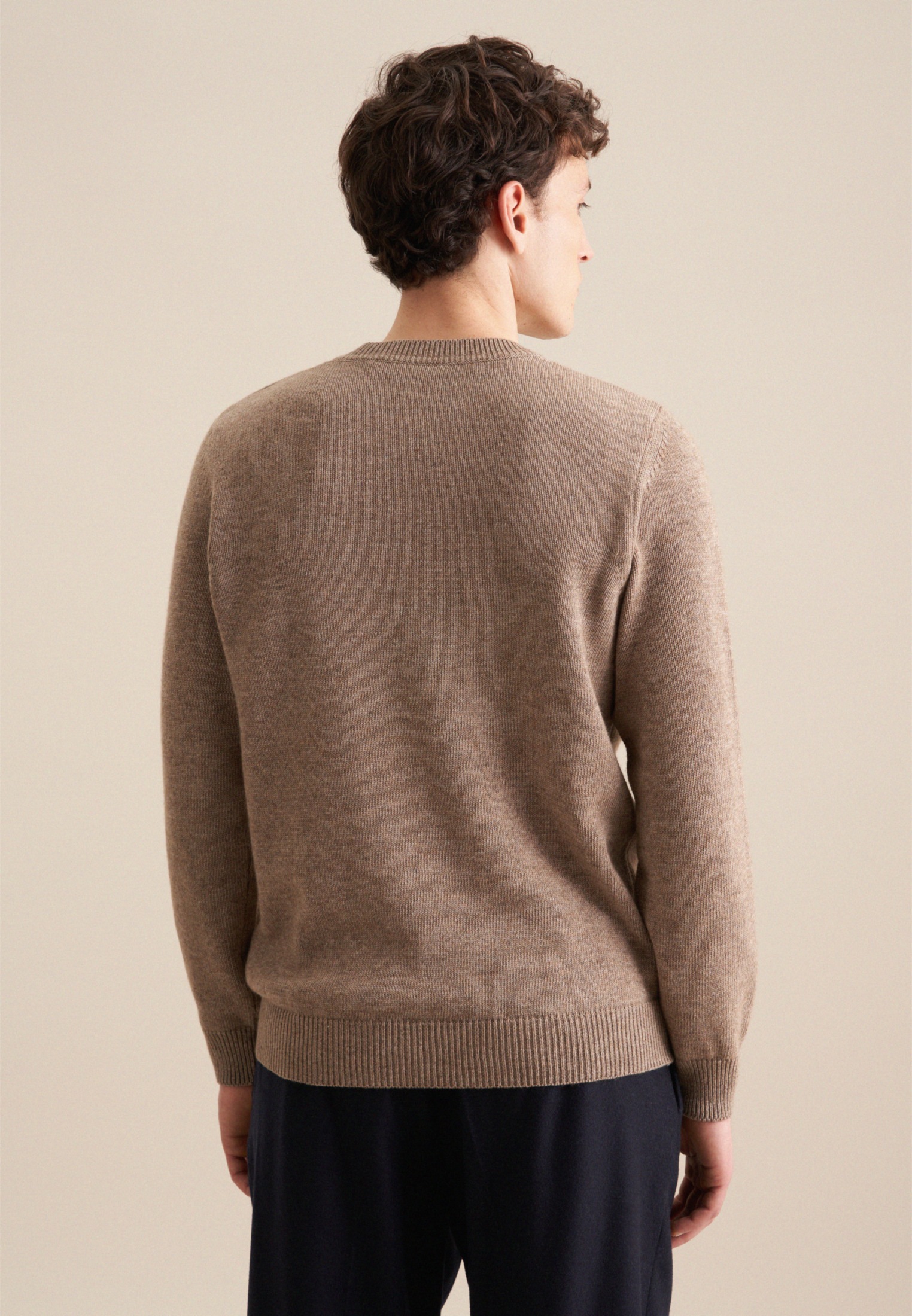 seidensticker Strickpullover »Regular«, Langarm Rundhals Uni