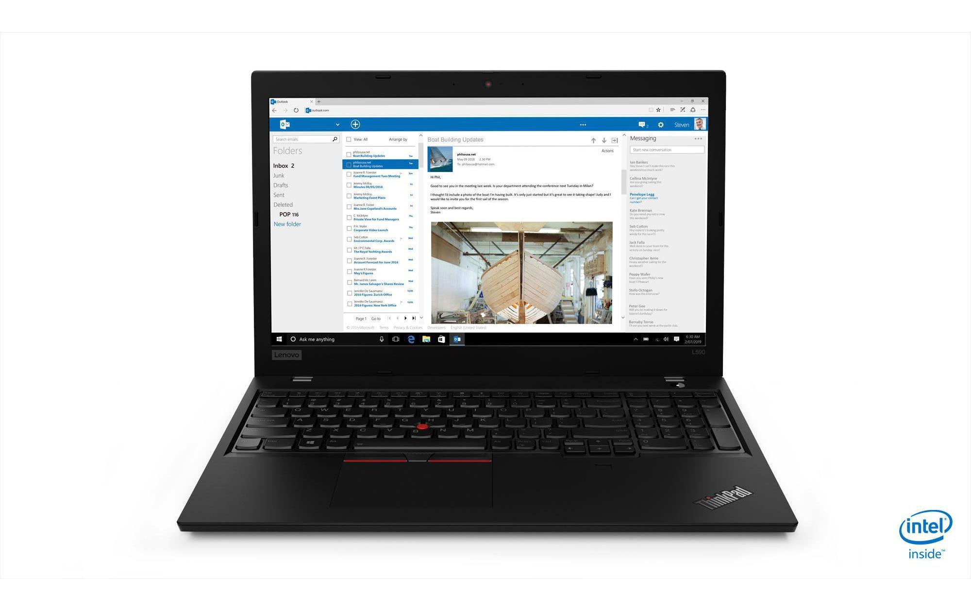 Lenovo Notebook »Lenovo, ThinkPad L590 LTE«, / 15,6 Zoll, Intel, Core i7, 16 GB HDD, 512 GB SSD
