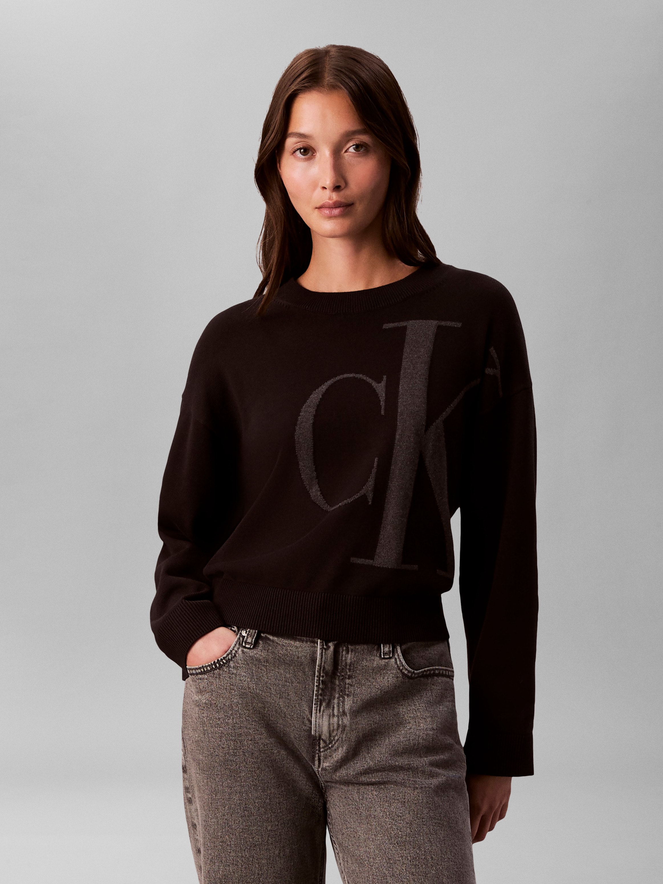 Calvin Klein Jeans Strickpullover Regular fit mit Rundhalsausschnitt
