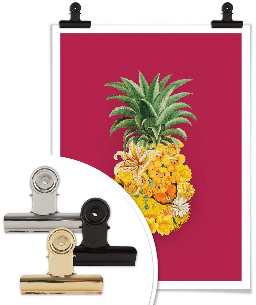 Wall-Art Poster »Ananas Blume Pink«, Blumen, bestellen Jelmoli-Versand | online (1 St.)