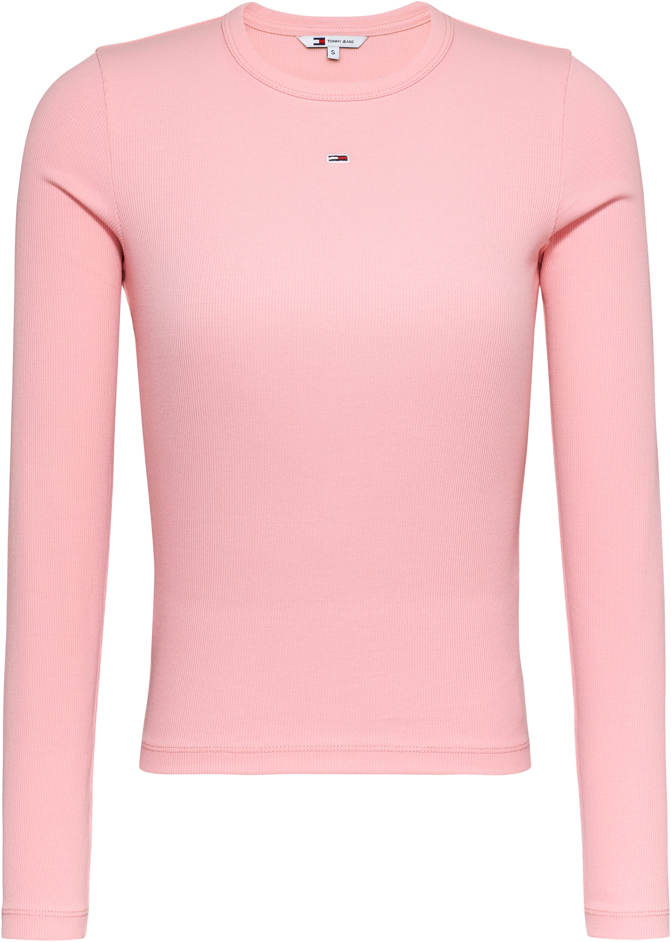 Tommy Jeans Langarmshirt »Slim Essential Rib Longsleeve Rippshirt«, mit  Logostickerei online kaufen bei Jelmoli-Versand Schweiz
