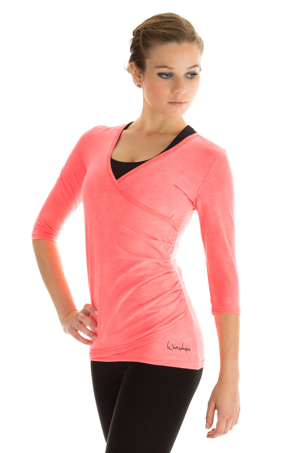 ultra Winshape kaufen bei Aufdruck Glitzer- mit online »MCS001 3/4-Arm-Shirt Jelmoli-Versand pinkem neon leicht«, Schweiz