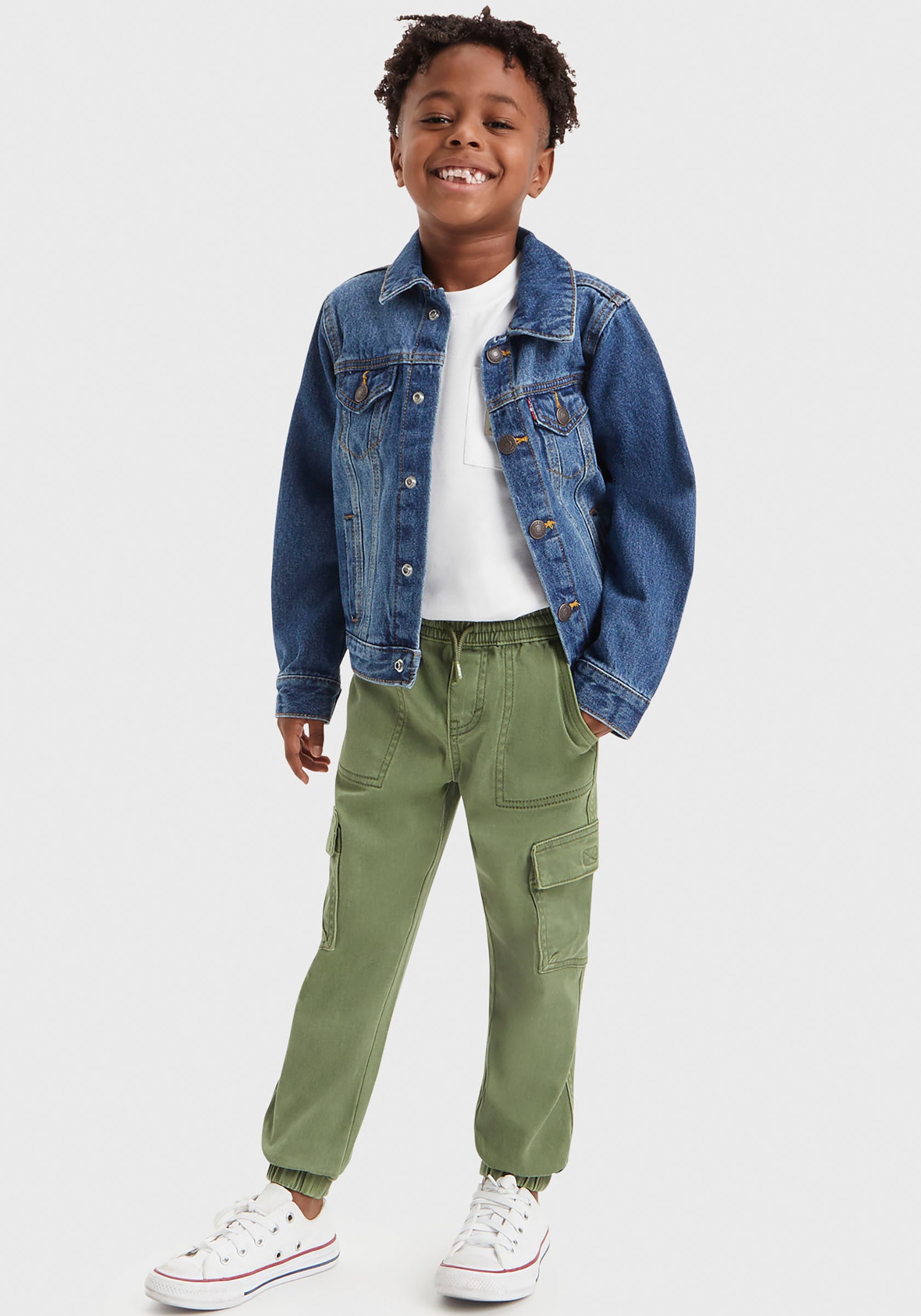 Cargohose »RELAXED DOBBY CARGO JOGGER«, for BOYS