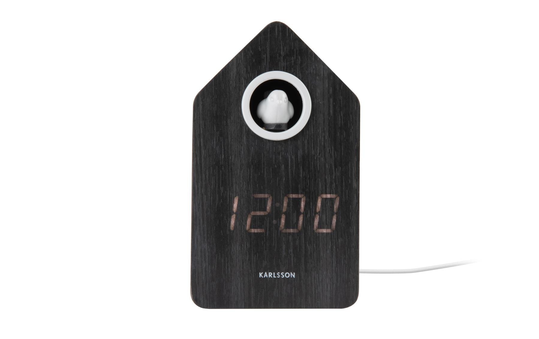 Karlsson Wecker »Kuckuck Black wood veneer«